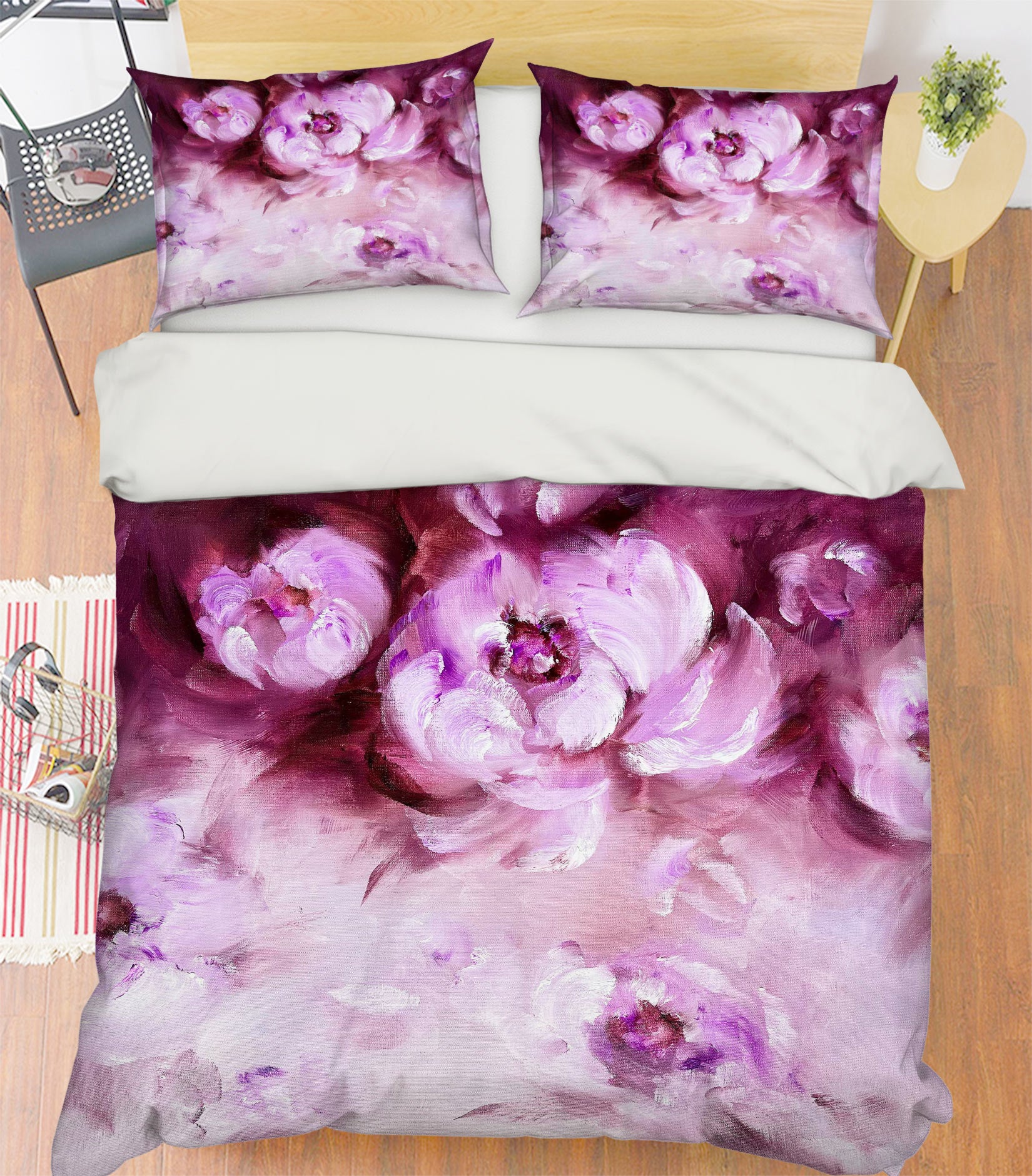 3D Purple Rose 467 Skromova Marina Bedding Bed Pillowcases Quilt