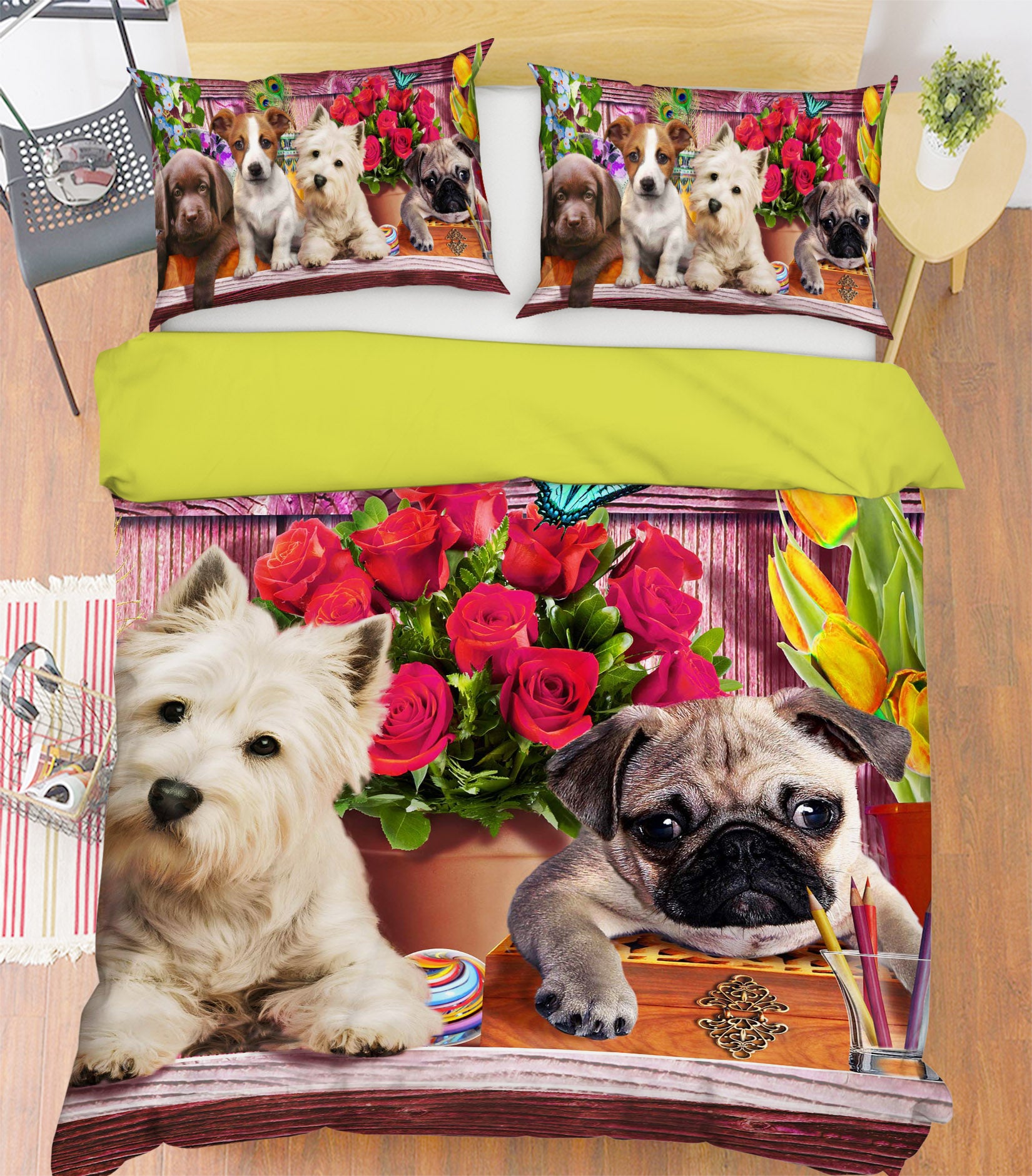 3D Cute Dog 2109 Adrian Chesterman Bedding Bed Pillowcases Quilt