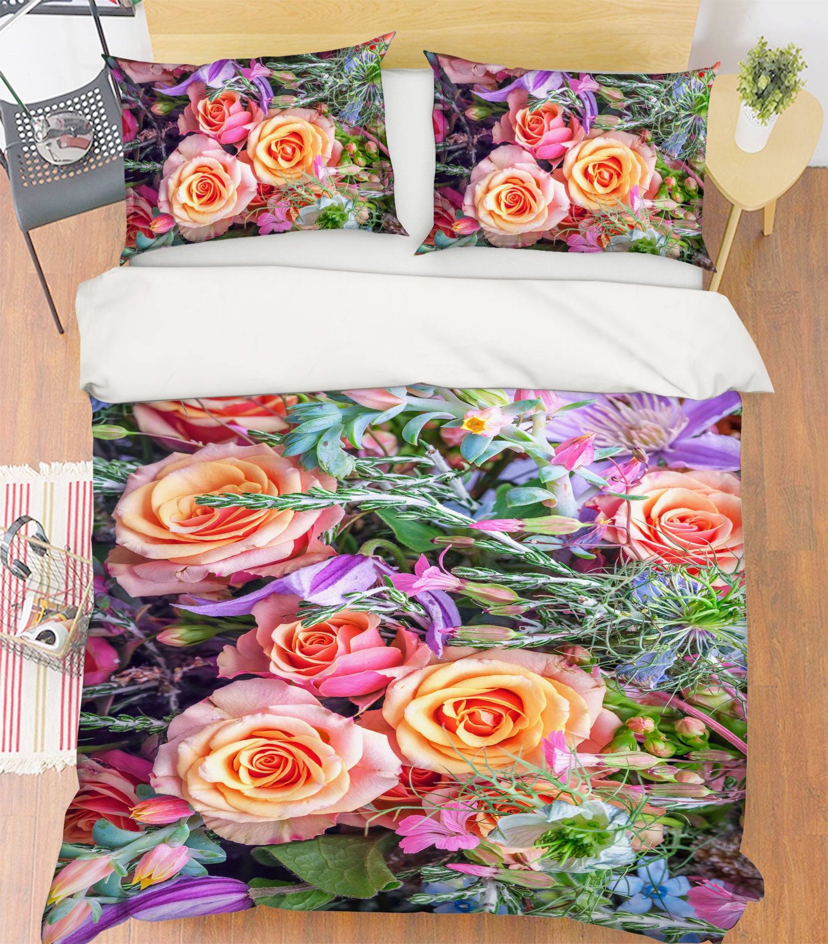 3D Bright Rose 6969 Assaf Frank Bedding Bed Pillowcases Quilt Cover Duvet Cover