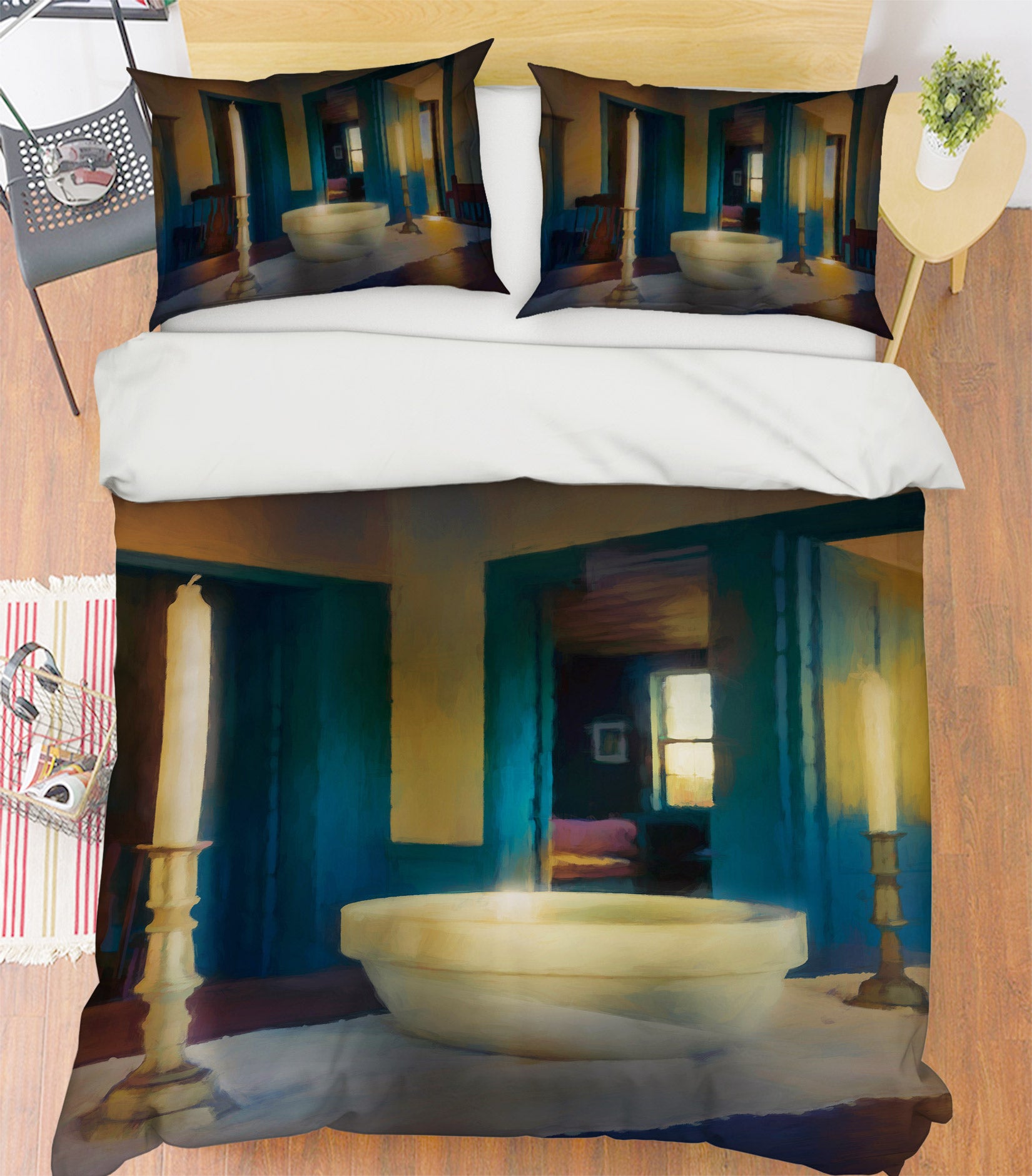 3D Indoor Candle Tub 8527 Beth Sheridan Bedding Bed Pillowcases Quilt