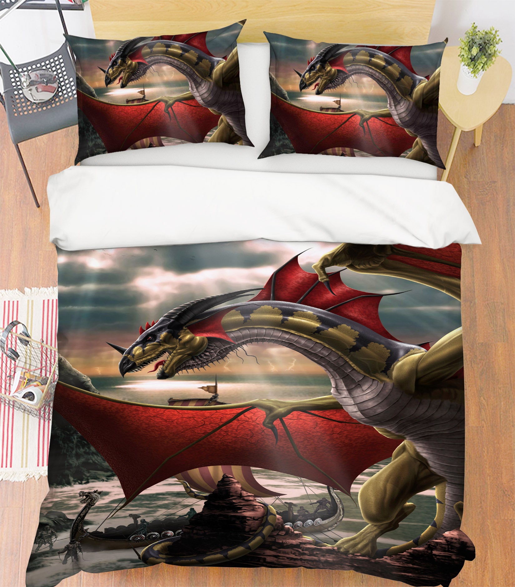 3D Pterosaur 4069 Tom Wood Bedding Bed Pillowcases Quilt