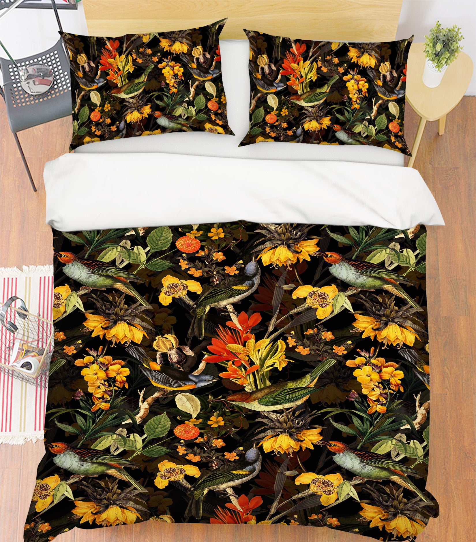 3D Bird Floral 118 Uta Naumann Bedding Bed Pillowcases Quilt