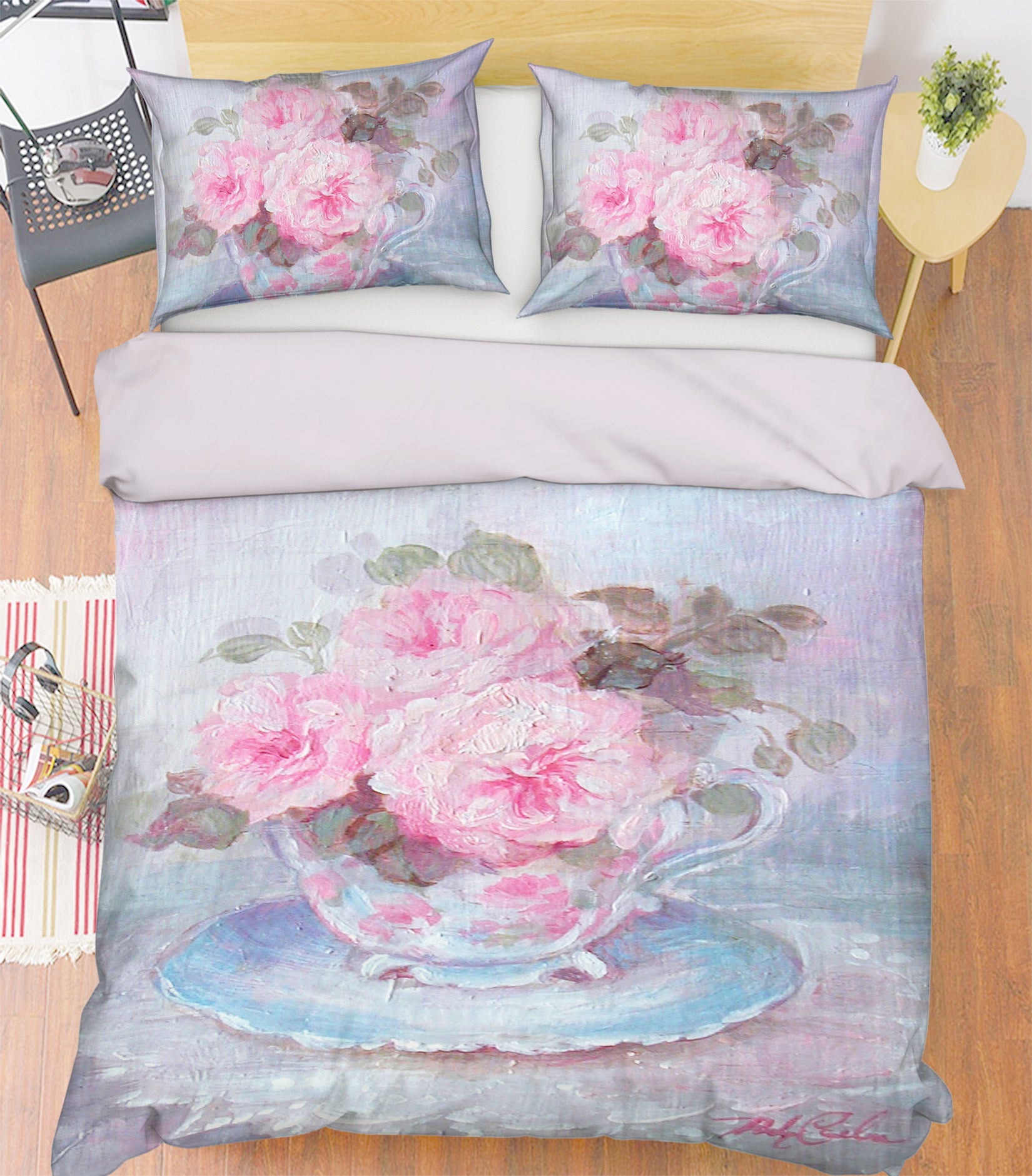 3D Pink Vase 2156 Debi Coules Bedding Bed Pillowcases Quilt