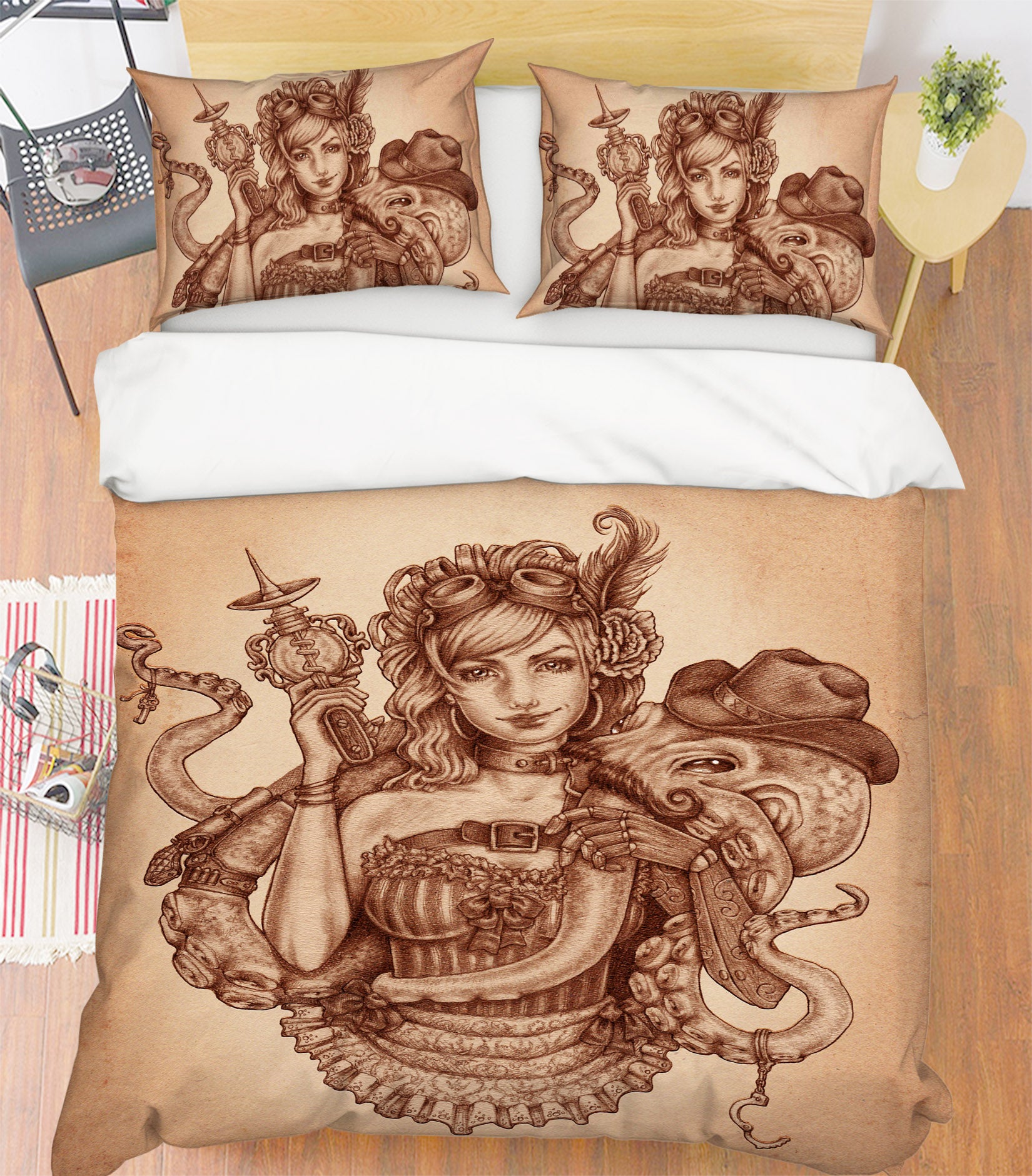 3D Octopus Woman 8858 Brigid Ashwood Bedding Bed Pillowcases Quilt Cover Duvet Cover