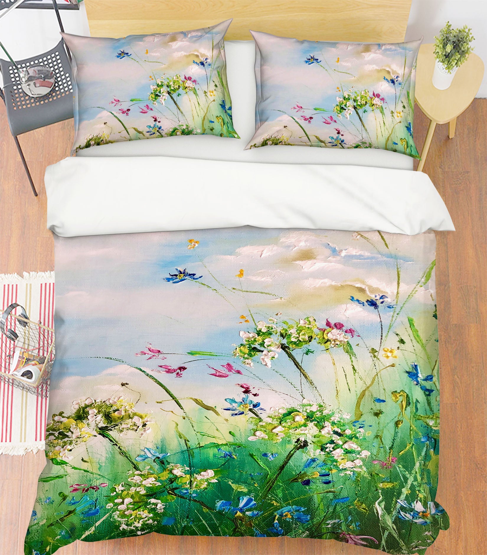 3D Green Grass Flower 556 Skromova Marina Bedding Bed Pillowcases Quilt