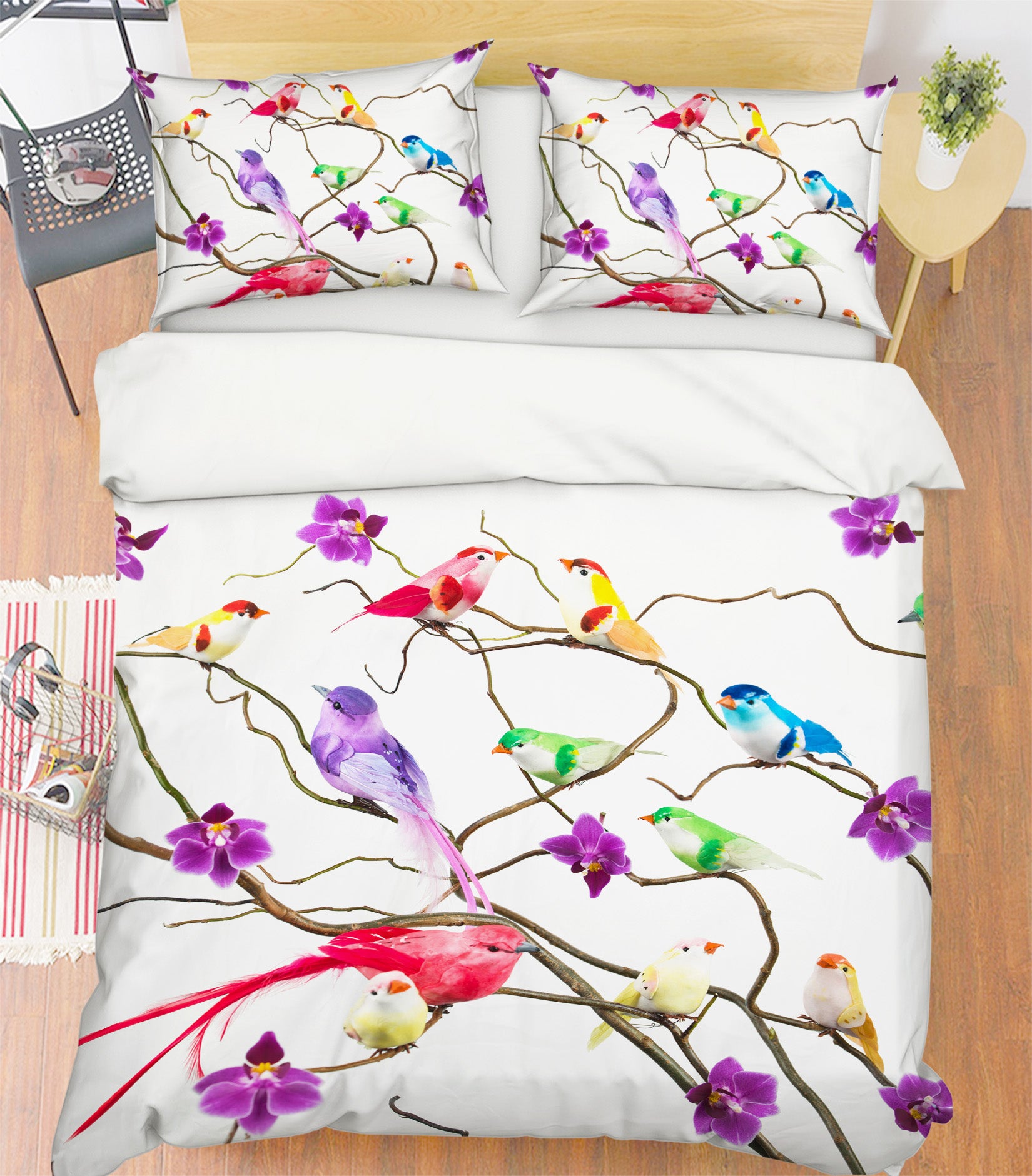 3D Colorful Bird 85167 Assaf Frank Bedding Bed Pillowcases Quilt