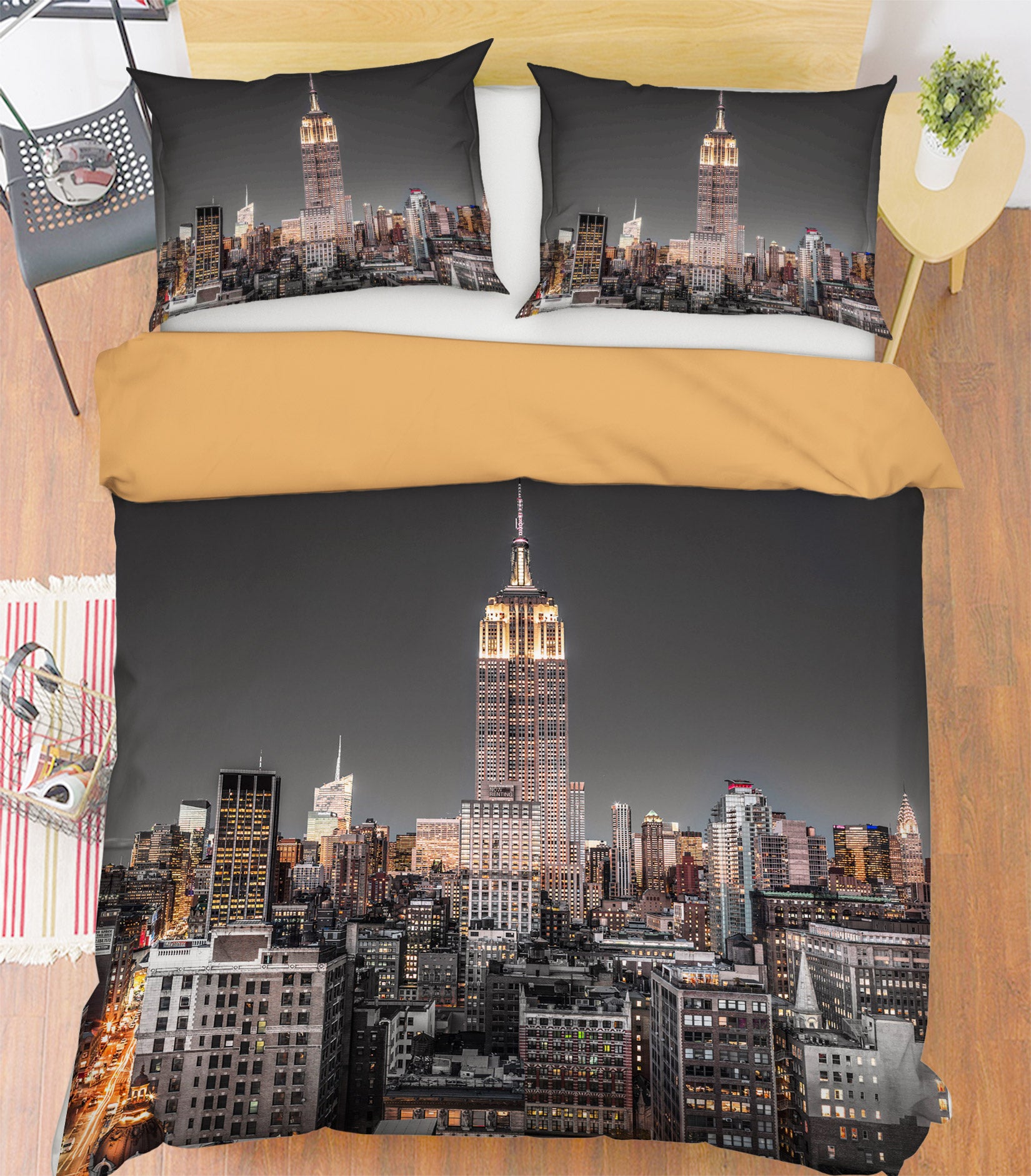 3D Night New York 1019 Assaf Frank Bedding Bed Pillowcases Quilt