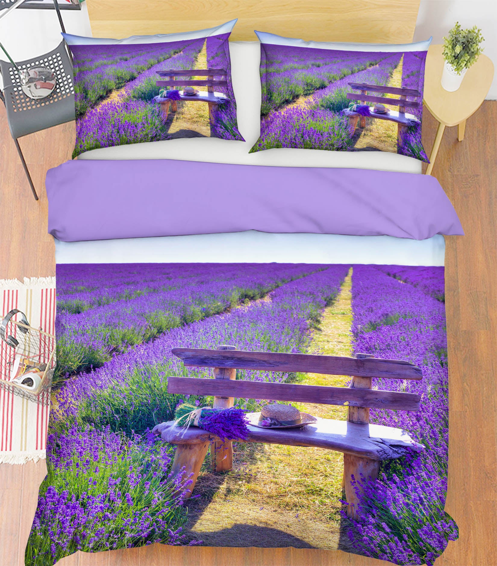 3D Lavender Field 85190 Assaf Frank Bedding Bed Pillowcases Quilt