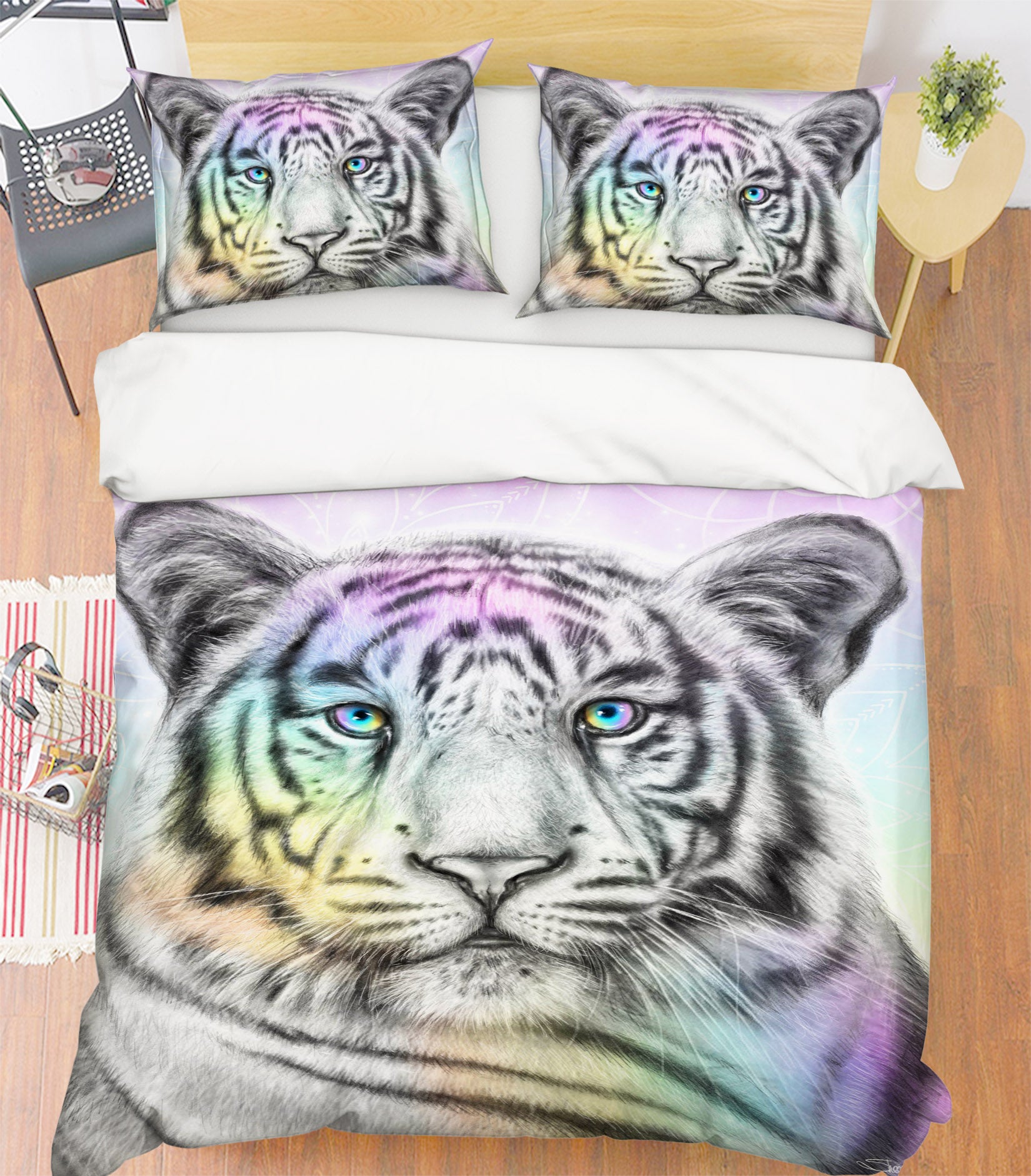 3D Hand Drawn Tiger 8586 Sheena Pike Bedding Bed Pillowcases Quilt Cover Duvet Cover