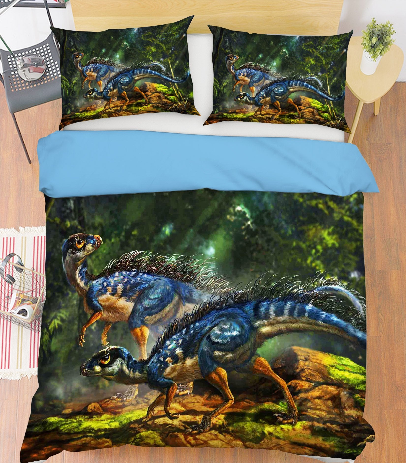 3D Blue Dragon 073 Bed Pillowcases Quilt Wallpaper AJ Wallpaper 