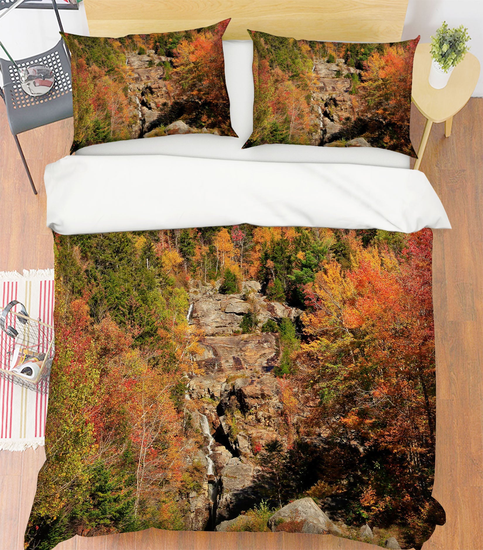 3D Trees In The Mountains 62195 Kathy Barefield Bedding Bed Pillowcases Quilt