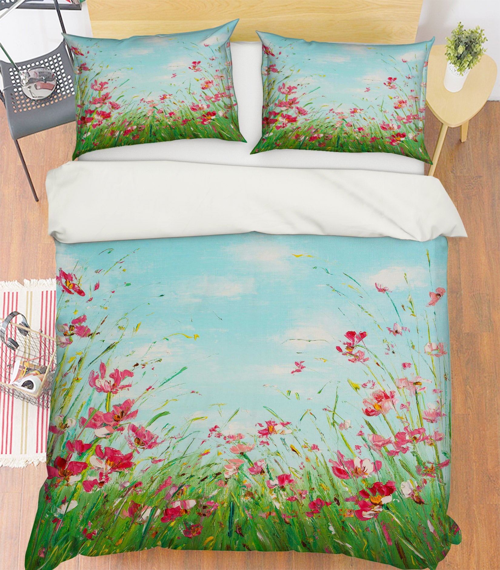 3D Pink Flower 509 Skromova Marina Bedding Bed Pillowcases Quilt