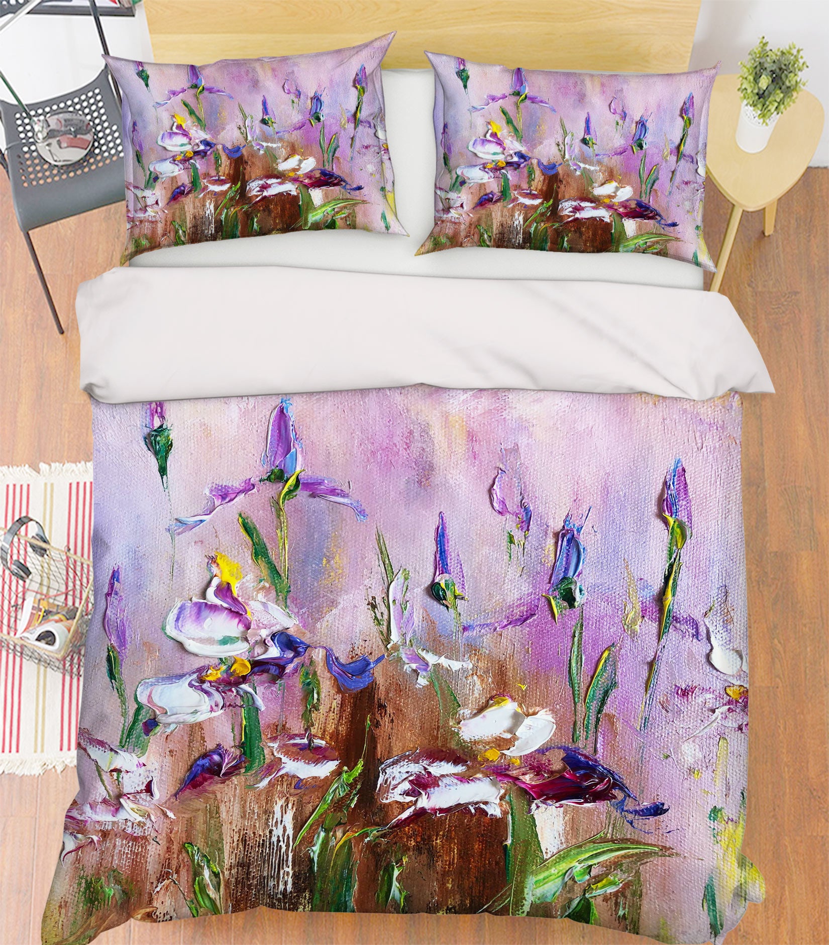3D Purple Flower 468 Skromova Marina Bedding Bed Pillowcases Quilt