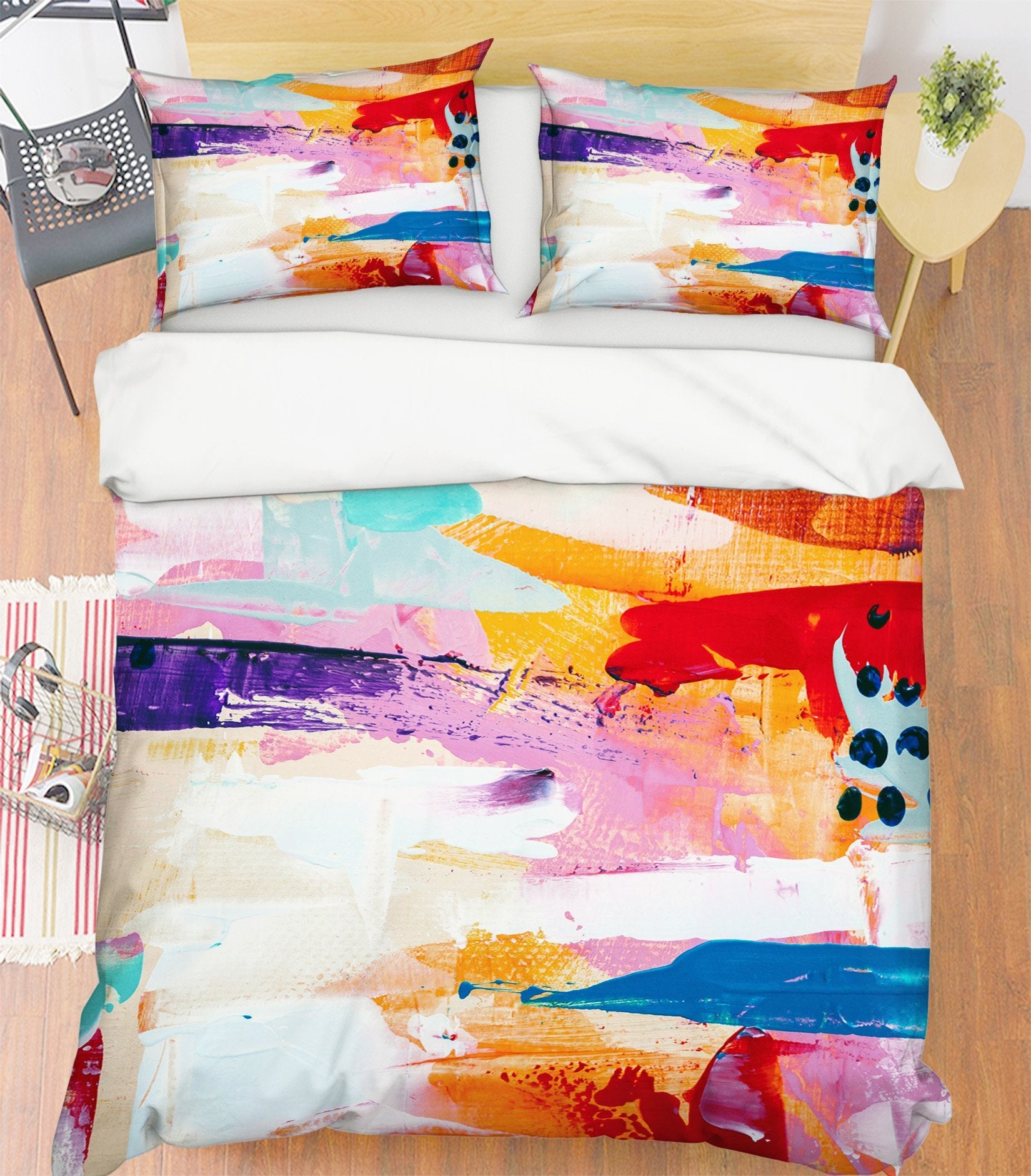 3D Abstract Color Pigment 078 Bed Pillowcases Quilt Wallpaper AJ Wallpaper 