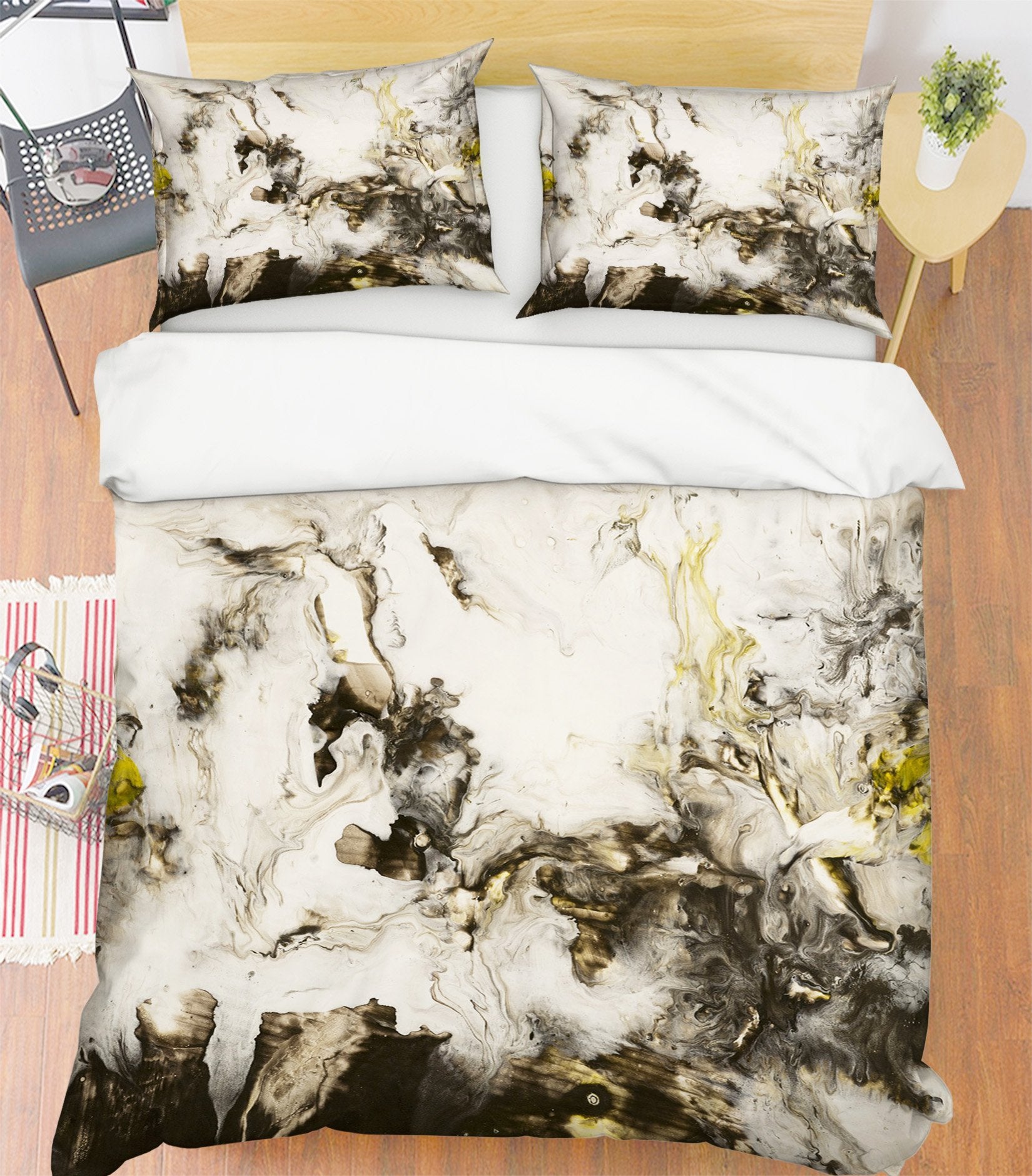3D Abstract Turbulent Flow 028 Bed Pillowcases Quilt Wallpaper AJ Wallpaper 
