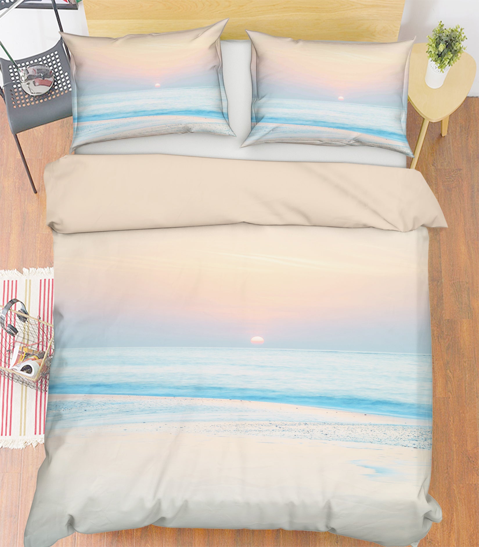3D Sunset Sea 1022 Assaf Frank Bedding Bed Pillowcases Quilt