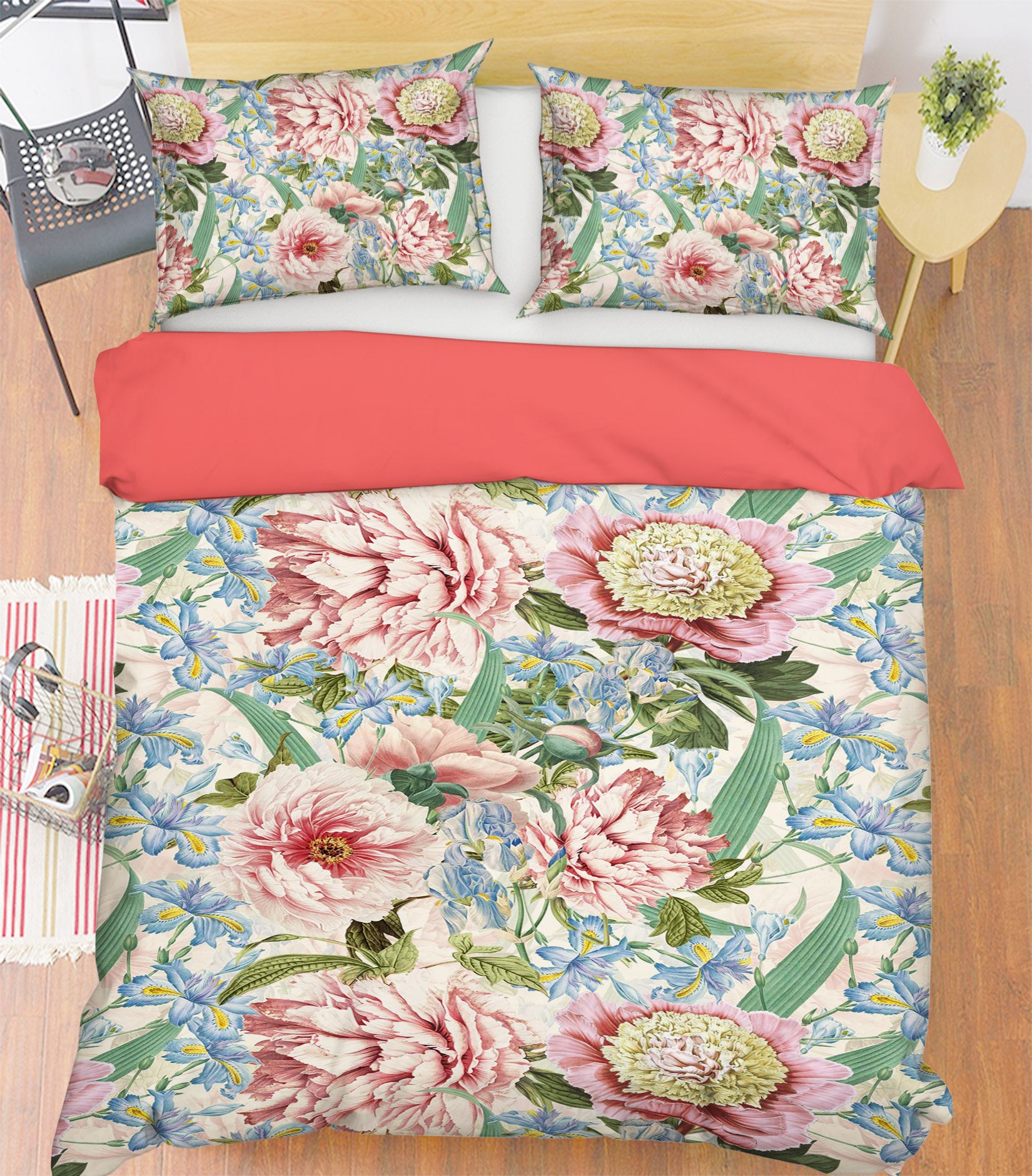 3D Blue Flower Bloom 181 Uta Naumann Bedding Bed Pillowcases Quilt