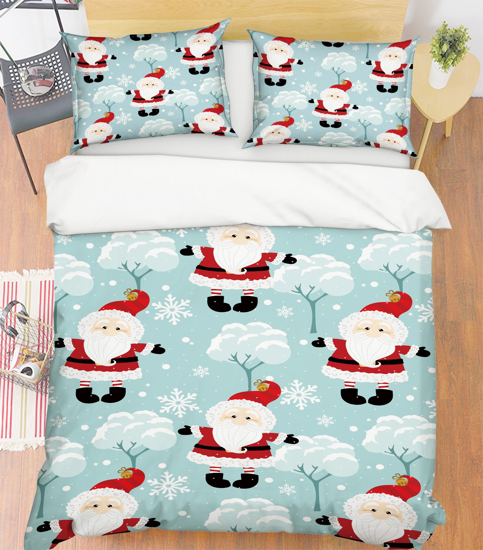 3D Santa Claus 53009 Christmas Quilt Duvet Cover Xmas Bed Pillowcases