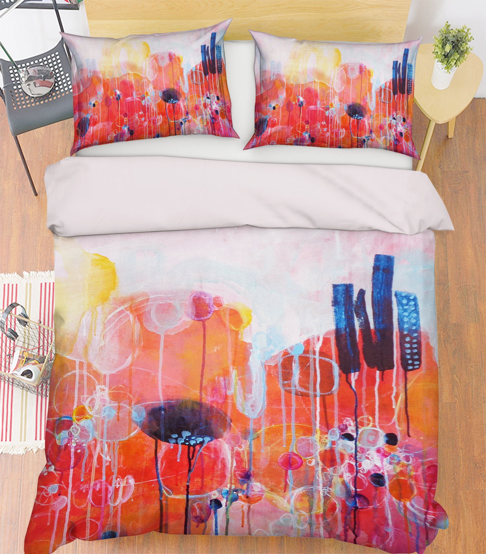 3D Pink Bubble 1176 Misako Chida Bedding Bed Pillowcases Quilt Cover Duvet Cover