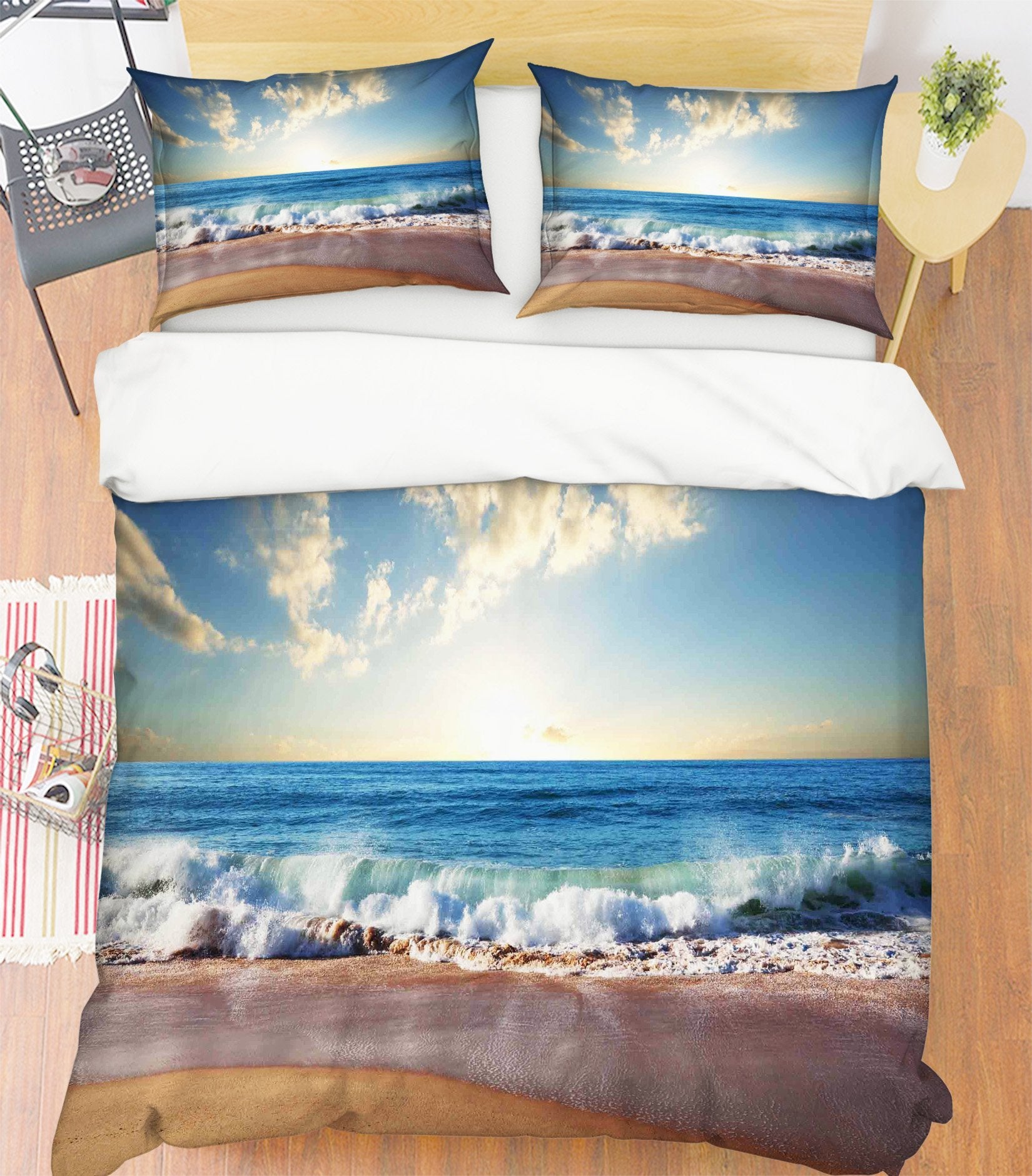 3D Endless Seaside 090 Bed Pillowcases Quilt Wallpaper AJ Wallpaper 