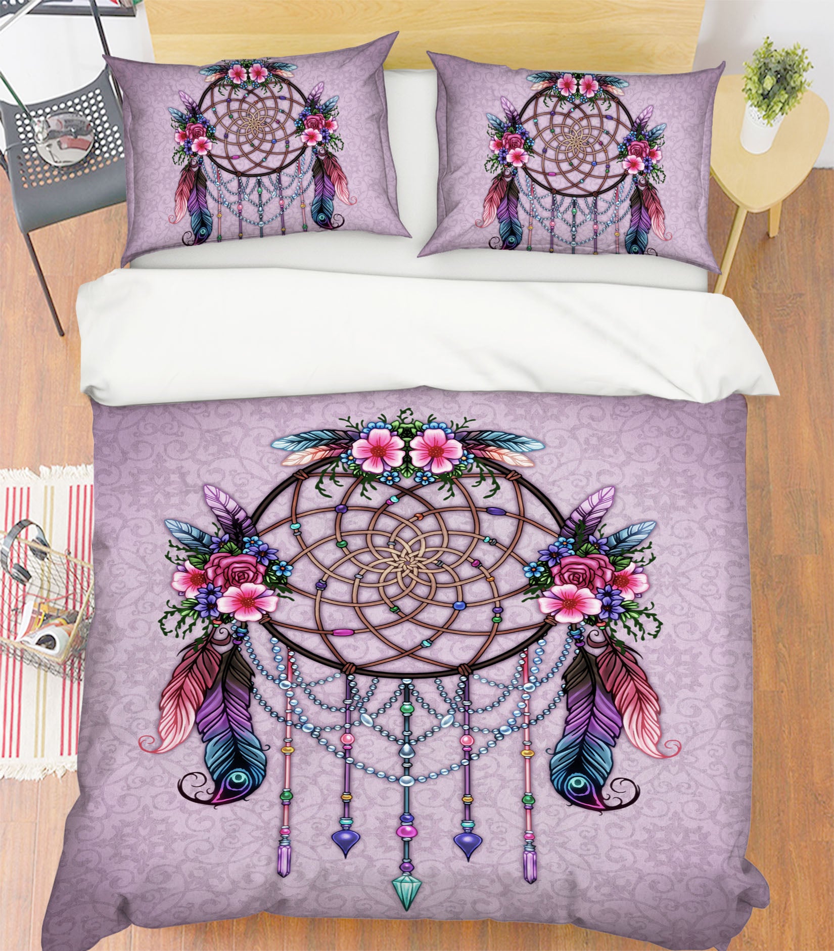 3D Feather Wind Chime 8820 Brigid Ashwood Bedding Bed Pillowcases Quilt Cover Duvet Cover