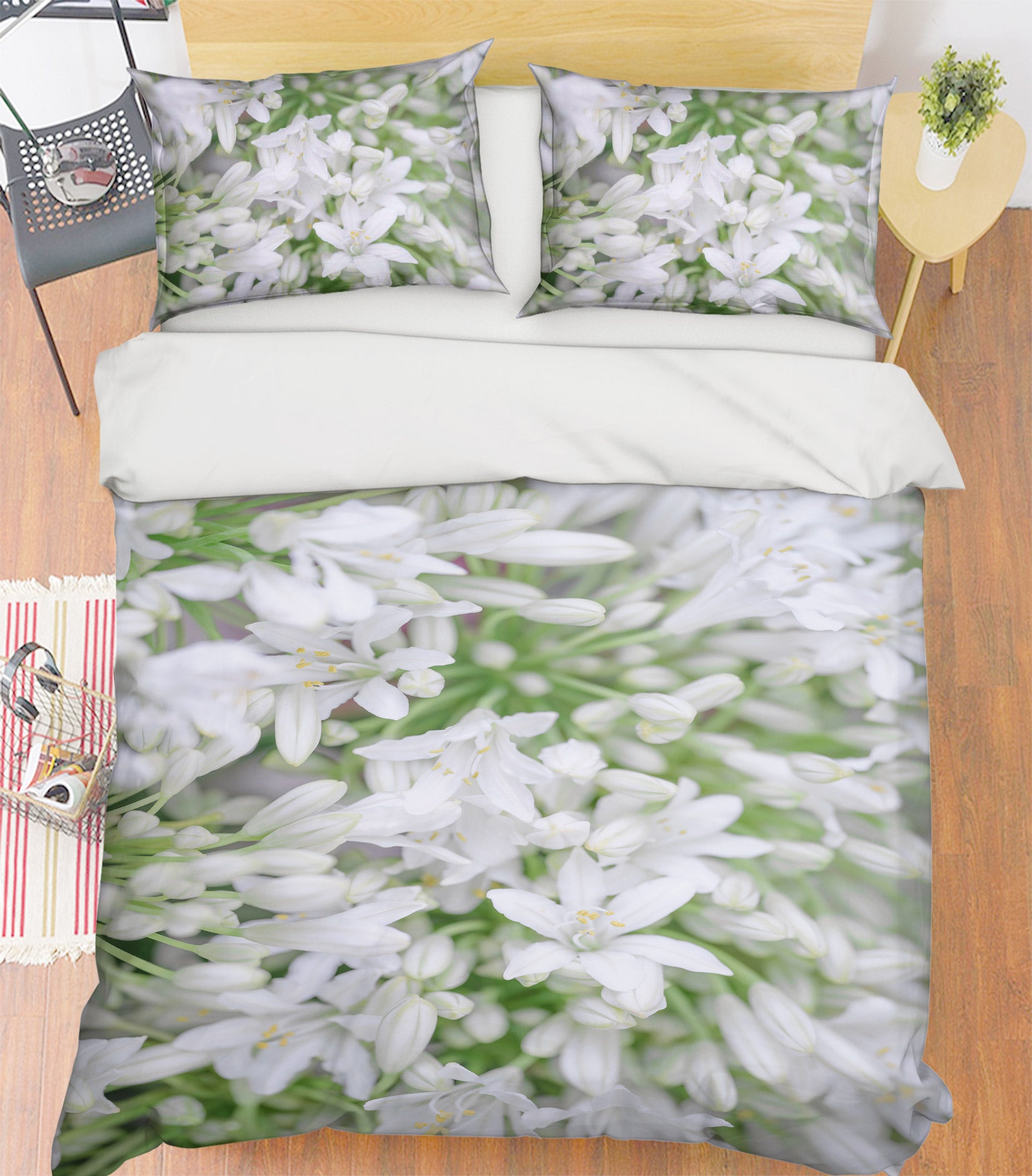 3D White Flower 6968 Assaf Frank Bedding Bed Pillowcases Quilt Cover Duvet Cover