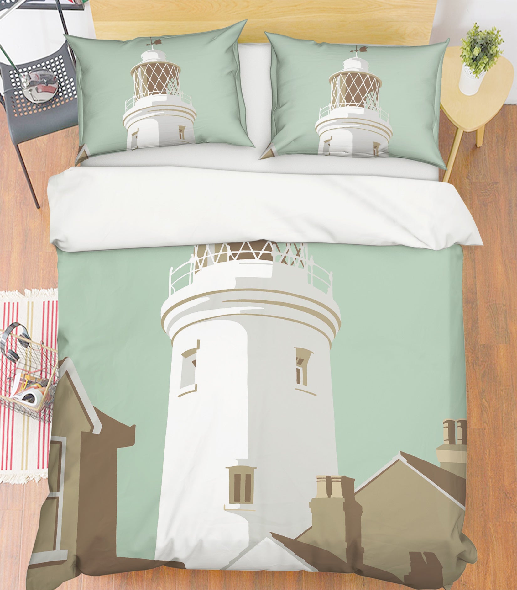 3D Southwold Lighthouse 2063 Steve Read Bedding Bed Pillowcases Quilt