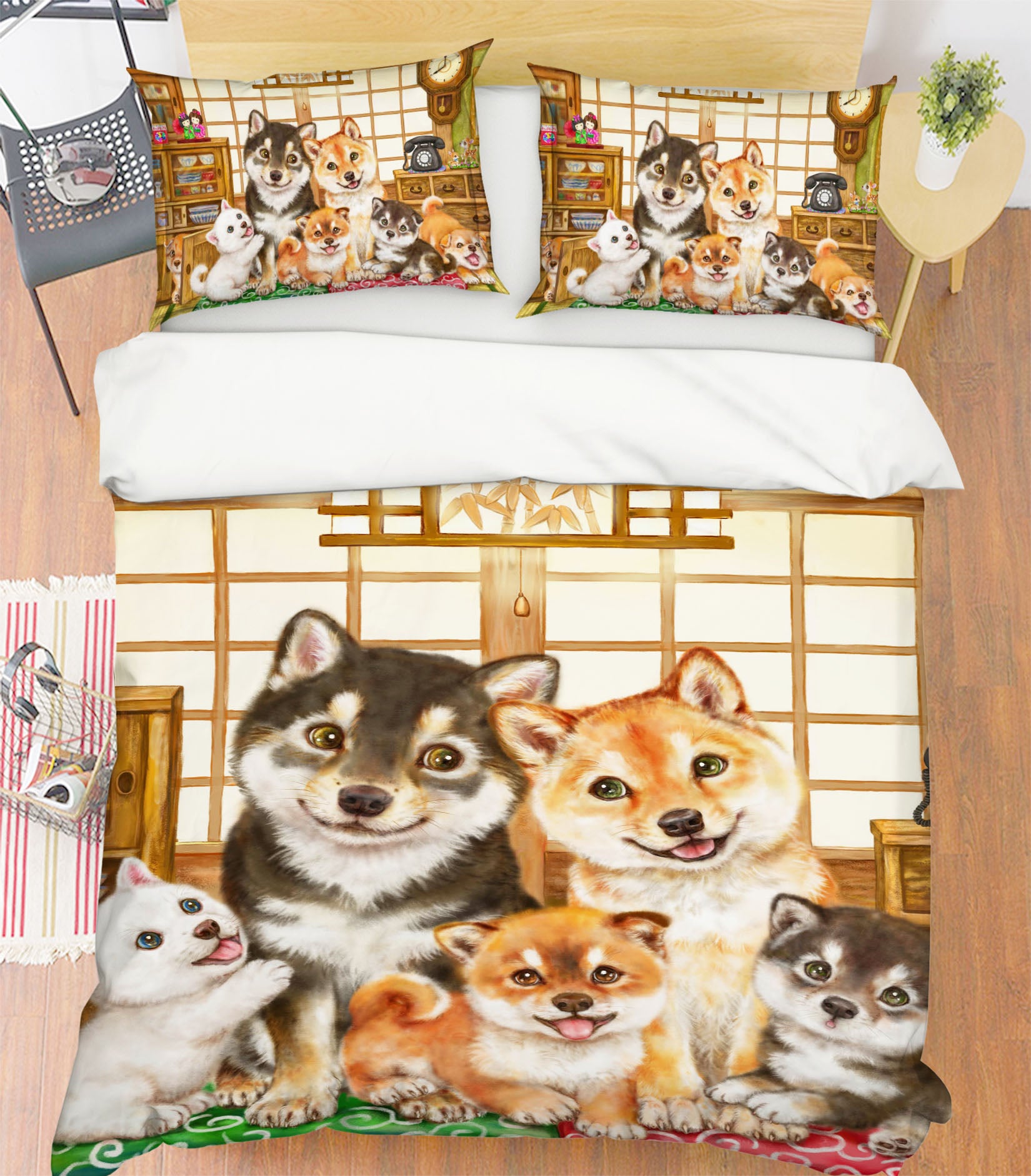 3D Cute Dog 5964 Kayomi Harai Bedding Bed Pillowcases Quilt Cover Duvet Cover