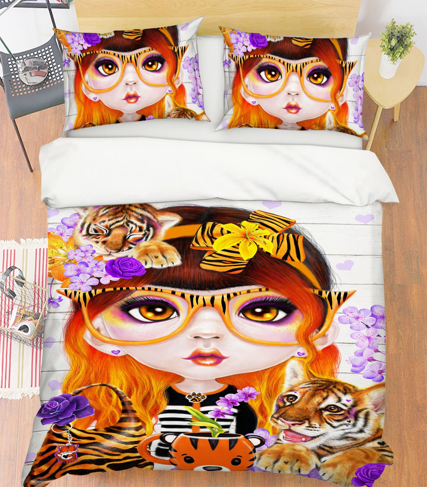 3D Cute Headband Girl 8621 Sheena Pike Bedding Bed Pillowcases Quilt Cover Duvet Cover