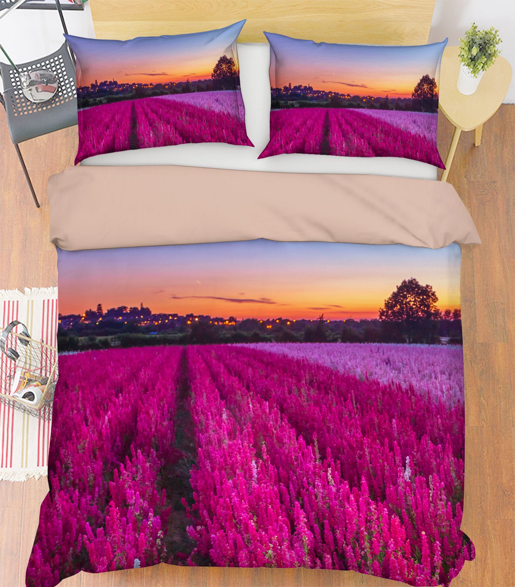 3D Red Lavender 1015 Assaf Frank Bedding Bed Pillowcases Quilt