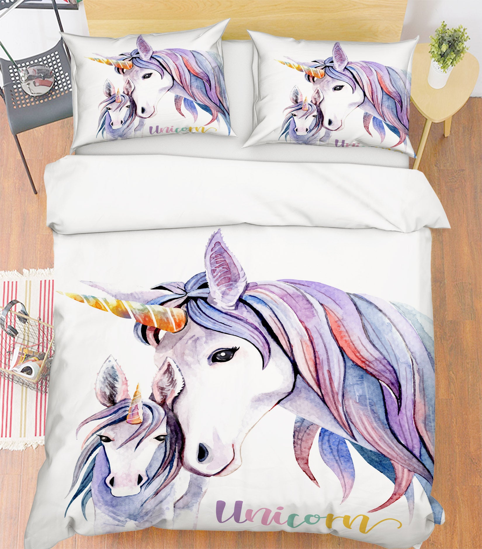 3D Unicorn 67020 Bed Pillowcases Quilt