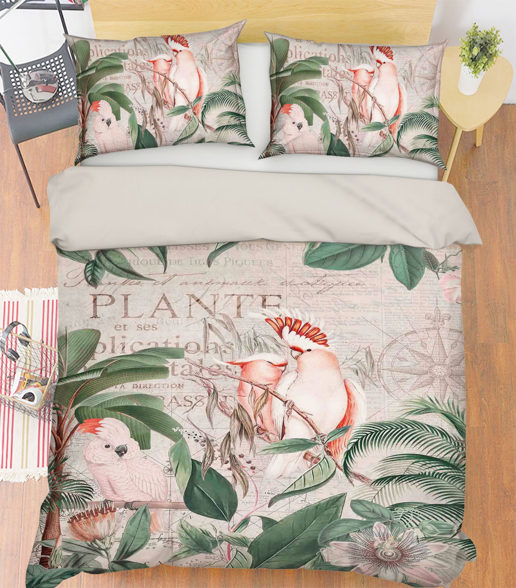 3D Branch Parrot 2141 Andrea haase Bedding Bed Pillowcases Quilt