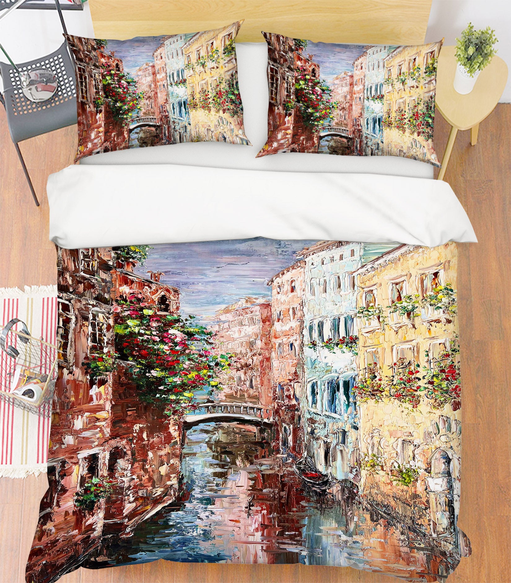3D Oil Painting Town 3131 Skromova Marina Bedding Bed Pillowcases Quilt Cover Duvet Cover