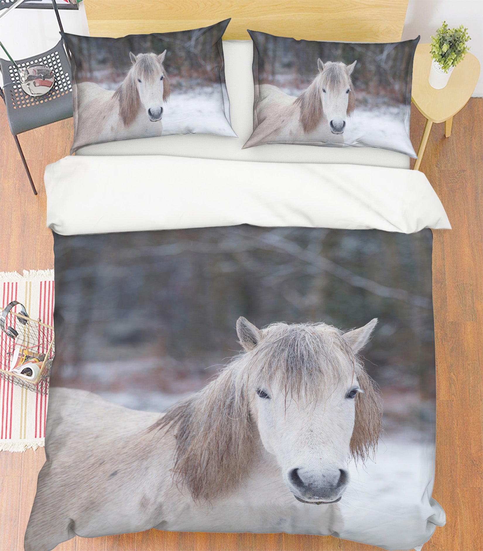 3D White Horse 7178 Assaf Frank Bedding Bed Pillowcases Quilt Cover Duvet Cover