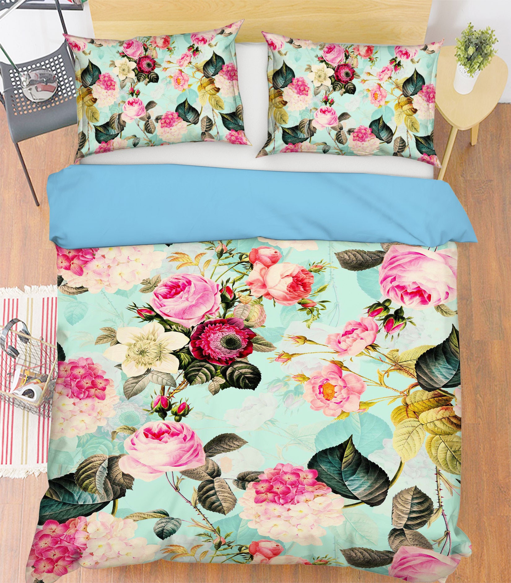 3D Rose Peony 133 Uta Naumann Bedding Bed Pillowcases Quilt
