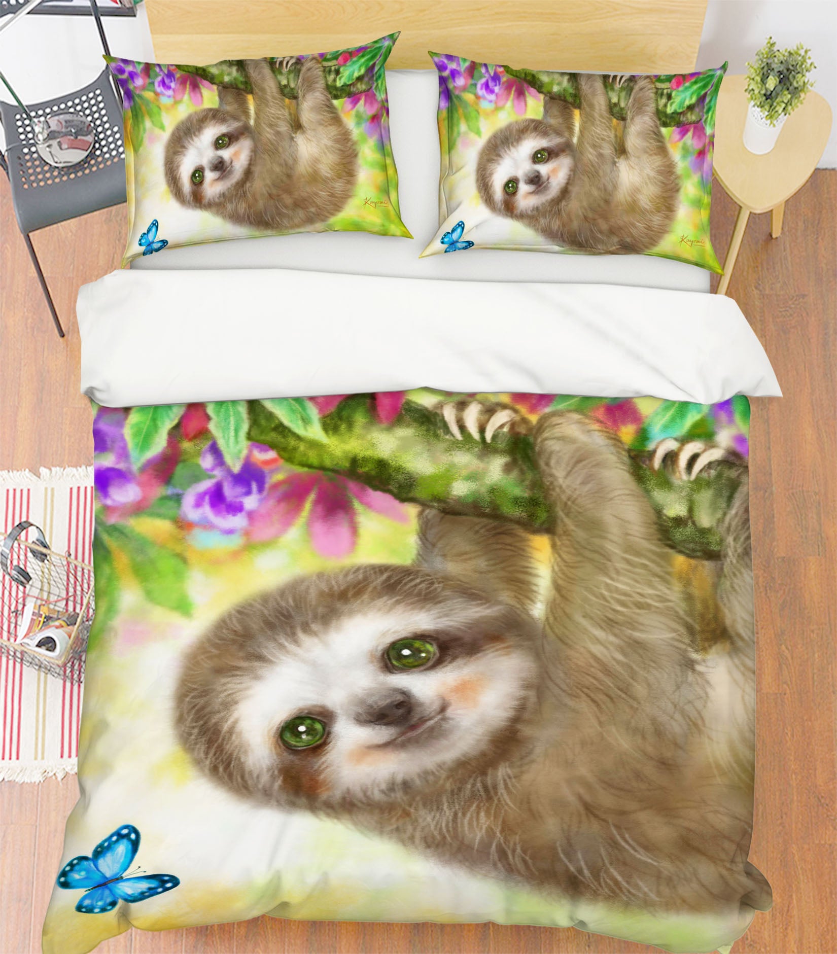 3D Cute Sloth 5967 Kayomi Harai Bedding Bed Pillowcases Quilt Cover Duvet Cover