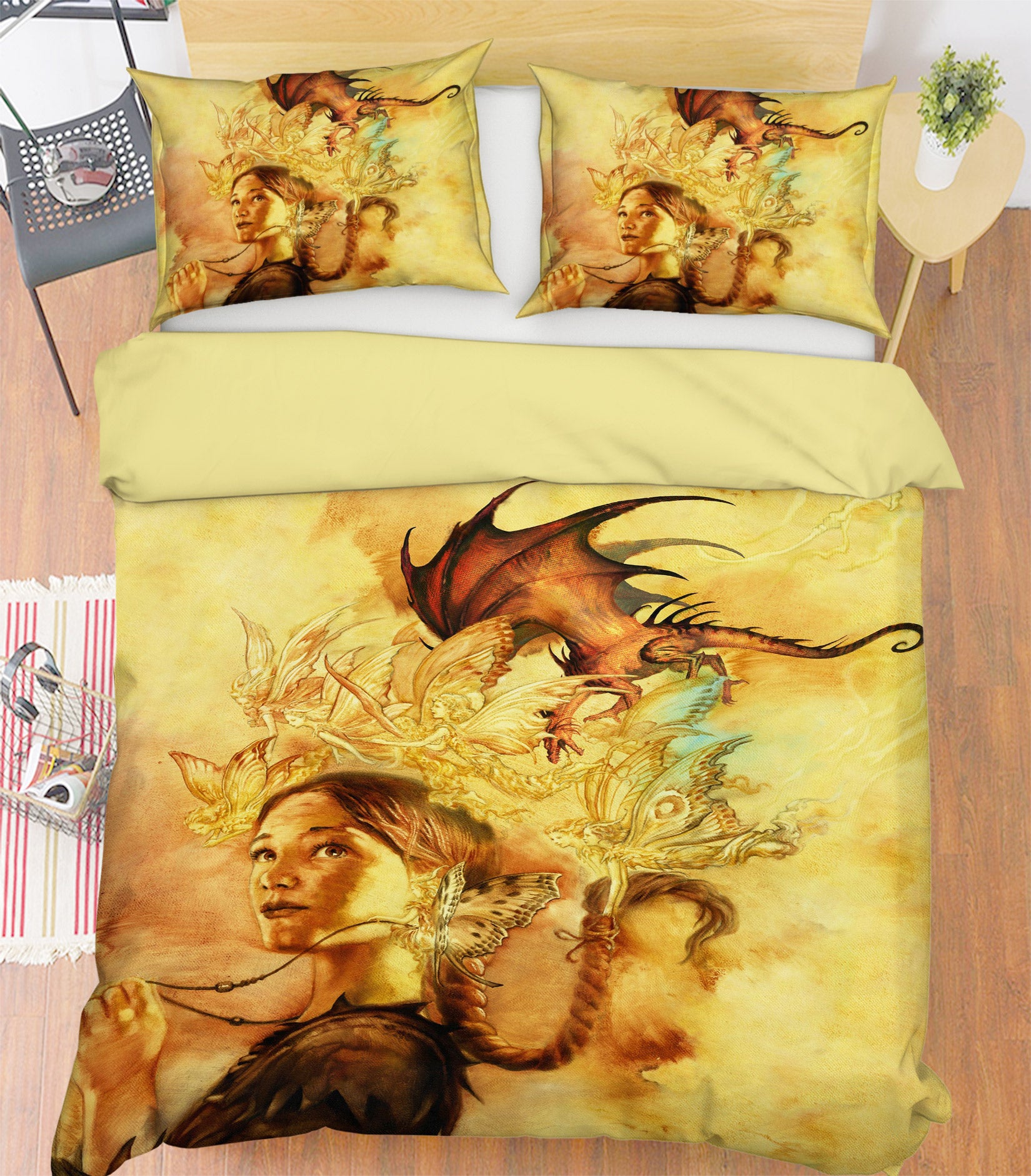 3D Elf Woman 7005 Ciruelo Bedding Bed Pillowcases Quilt