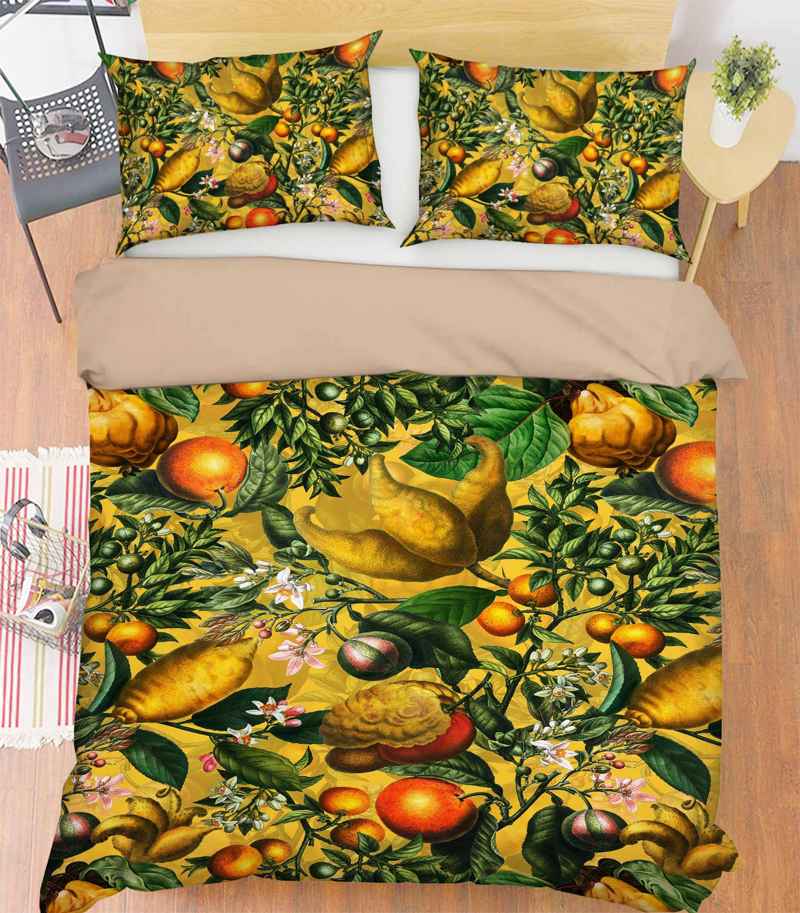 3D Orange Tree Flowers 183 Uta Naumann Bedding Bed Pillowcases Quilt