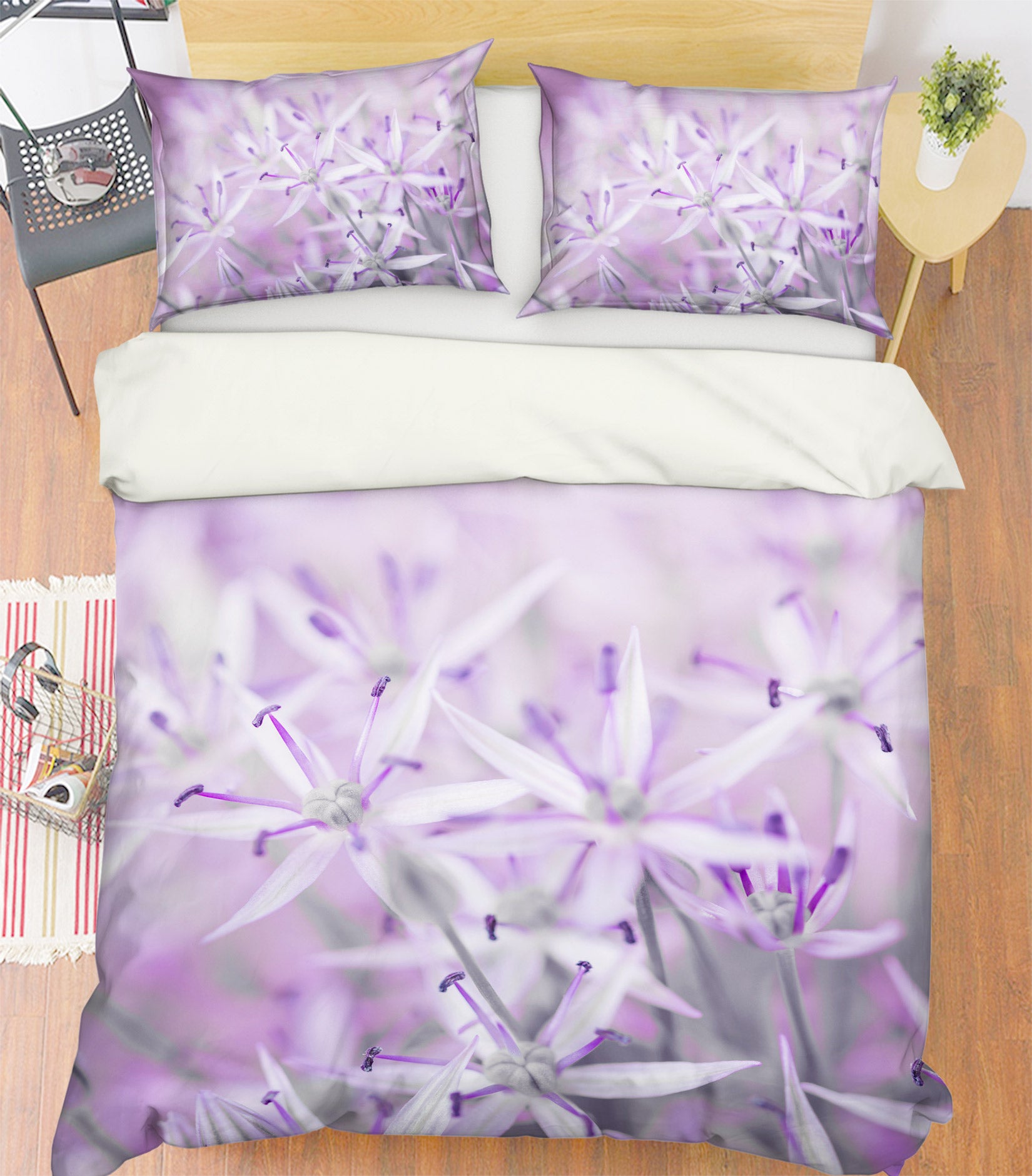 3D Purple Flower 6965 Assaf Frank Bedding Bed Pillowcases Quilt Cover Duvet Cover
