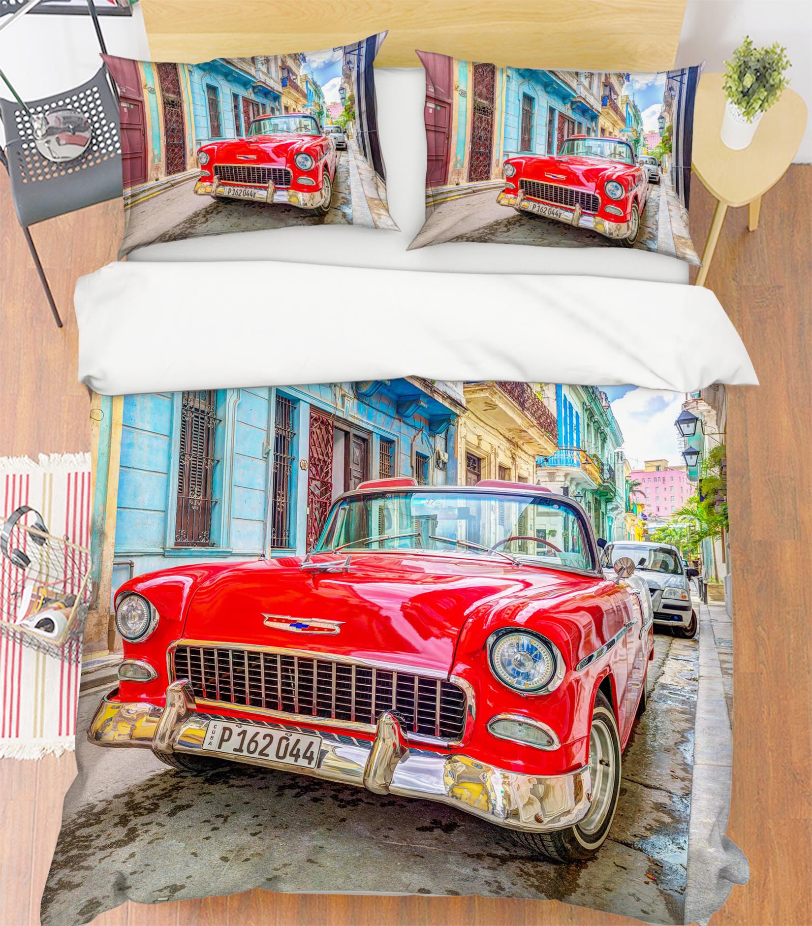 3D Red Truck 2020 Assaf Frank Bedding Bed Pillowcases Quilt