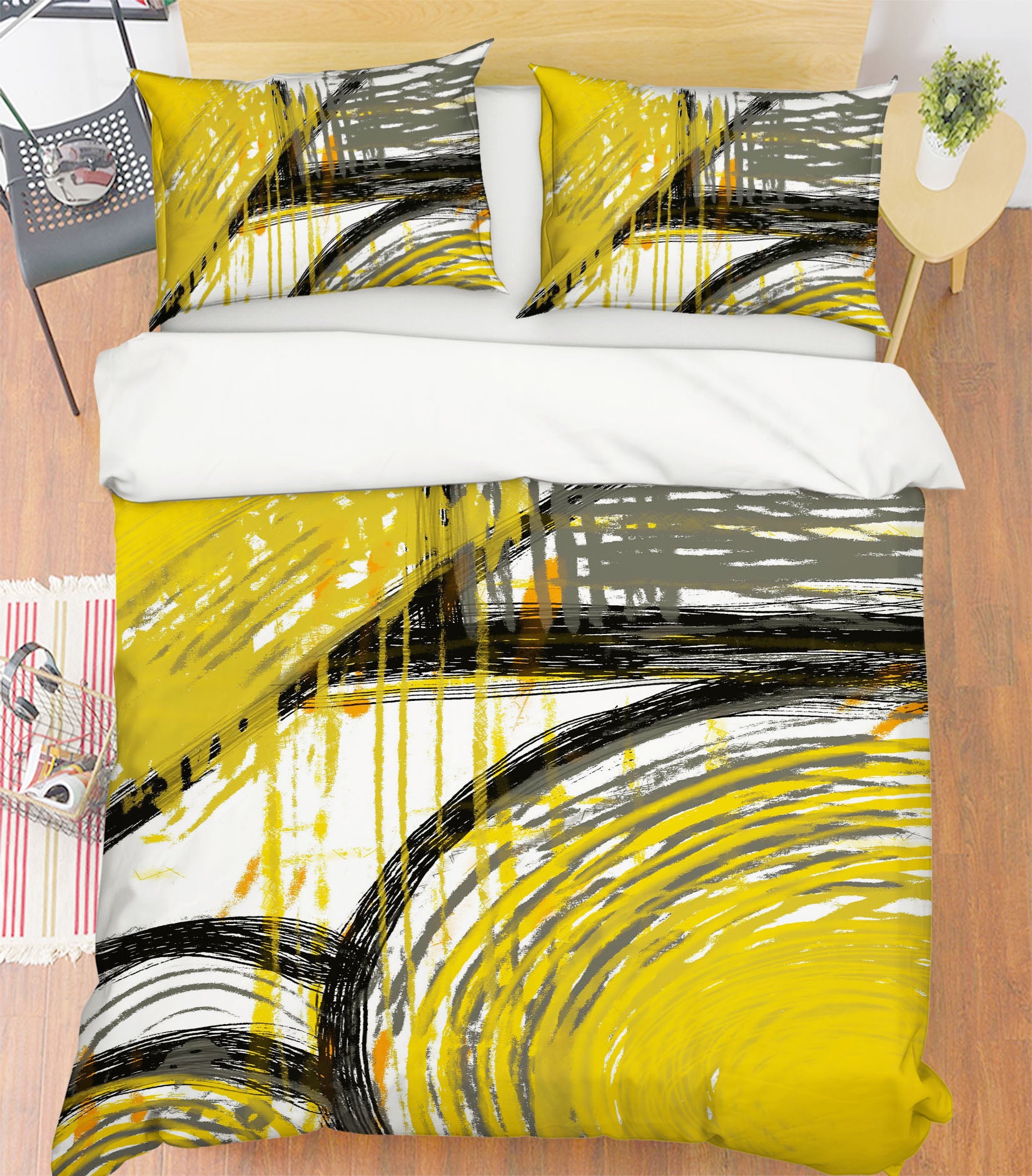 3D Yellow Watercolor 3025 Jacqueline Reynoso Bedding Bed Pillowcases Quilt Cover Duvet Cover