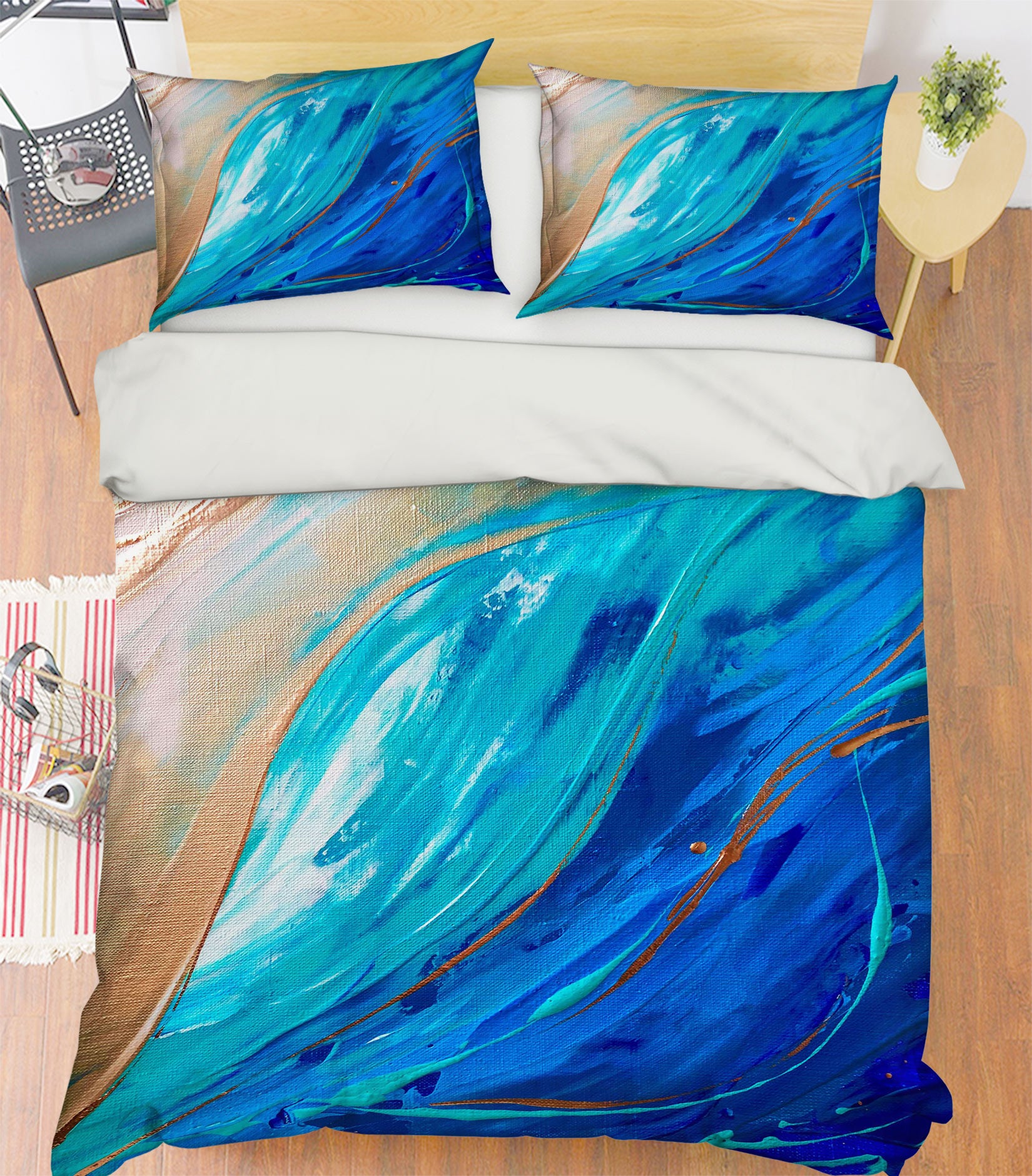 3D Blue Painting 444 Skromova Marina Bedding Bed Pillowcases Quilt