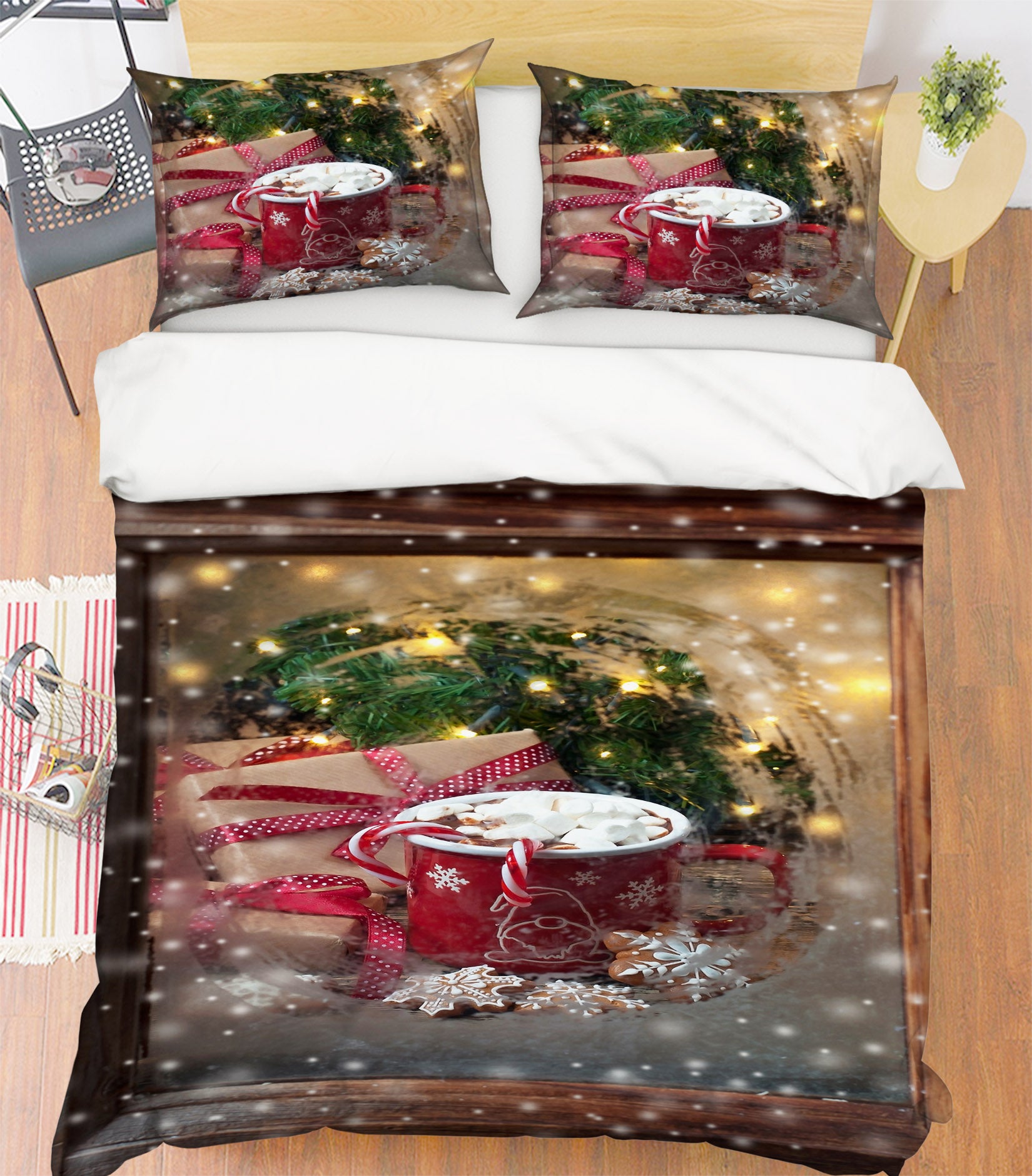 3D Cup 53047 Christmas Quilt Duvet Cover Xmas Bed Pillowcases
