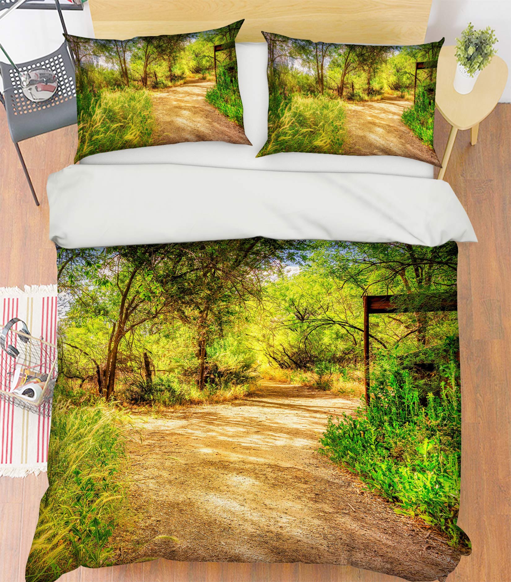 3D Woods Path 8574 Beth Sheridan Bedding Bed Pillowcases Quilt