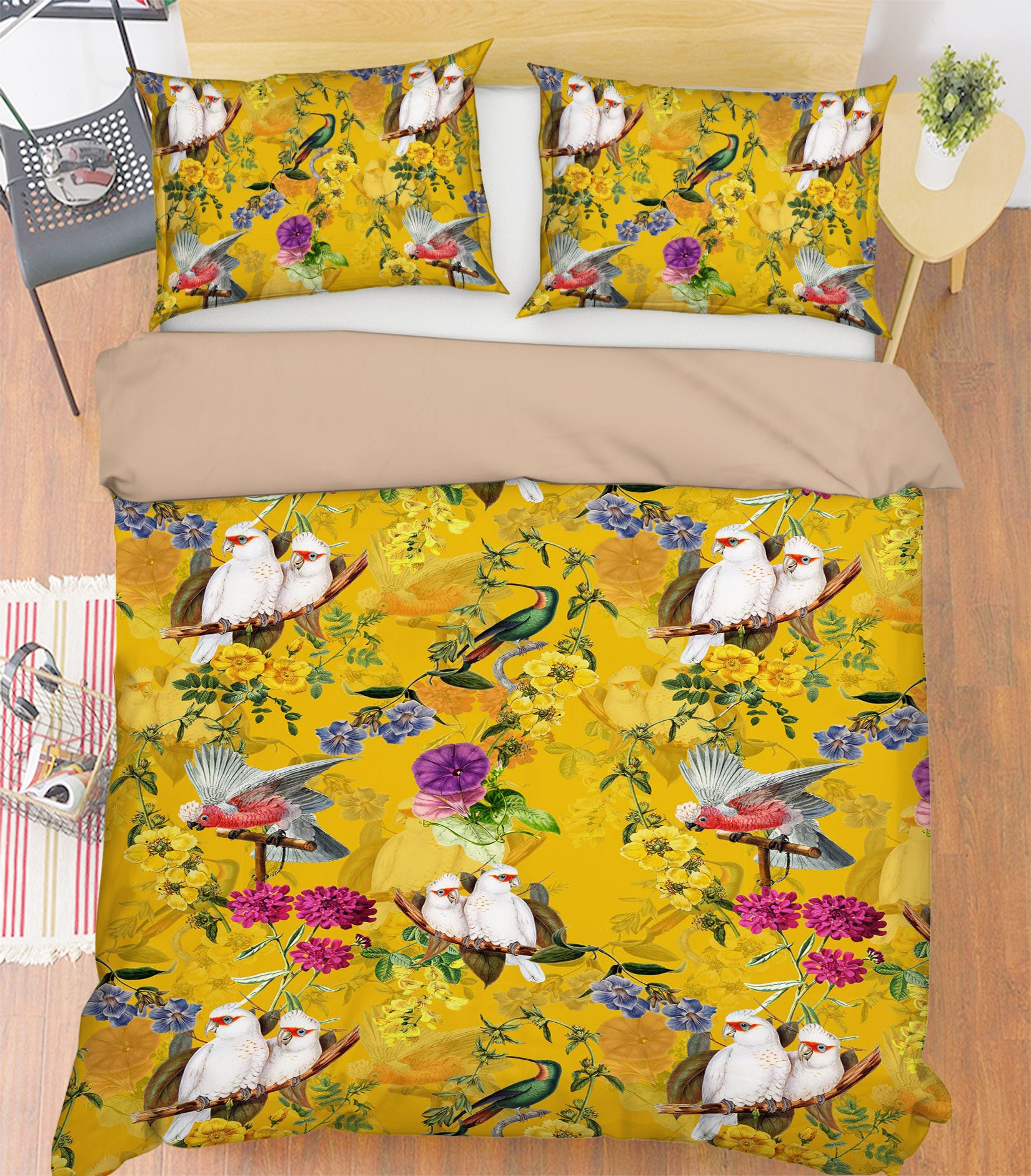 3D Color Parrot 135 Uta Naumann Bedding Bed Pillowcases Quilt