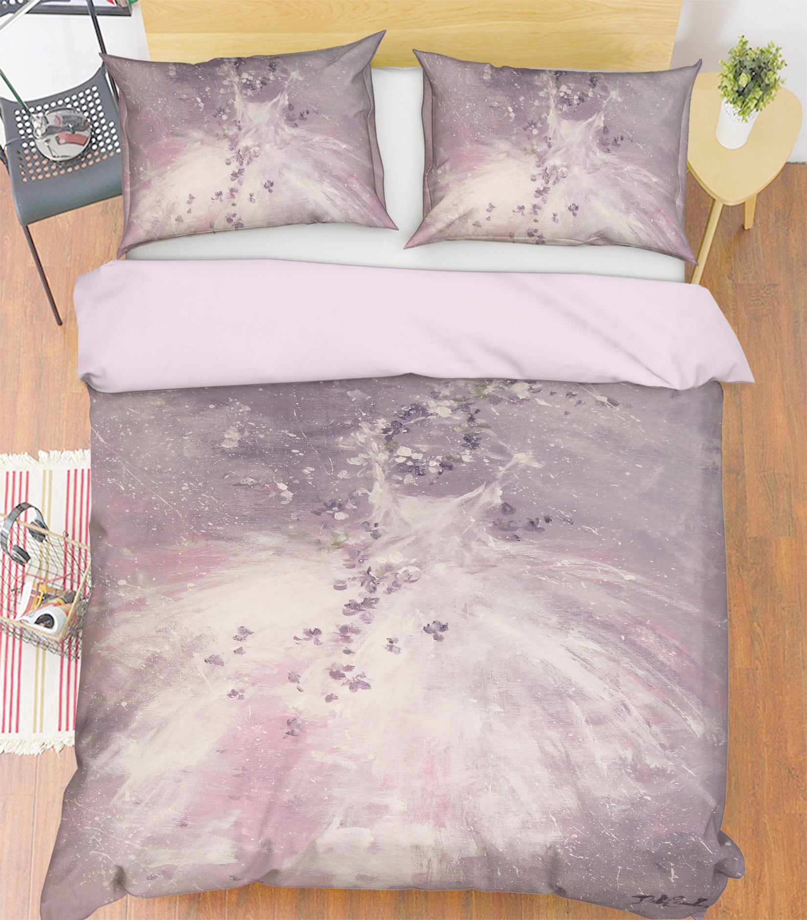 3D Light Pink Skirt 2108 Debi Coules Bedding Bed Pillowcases Quilt
