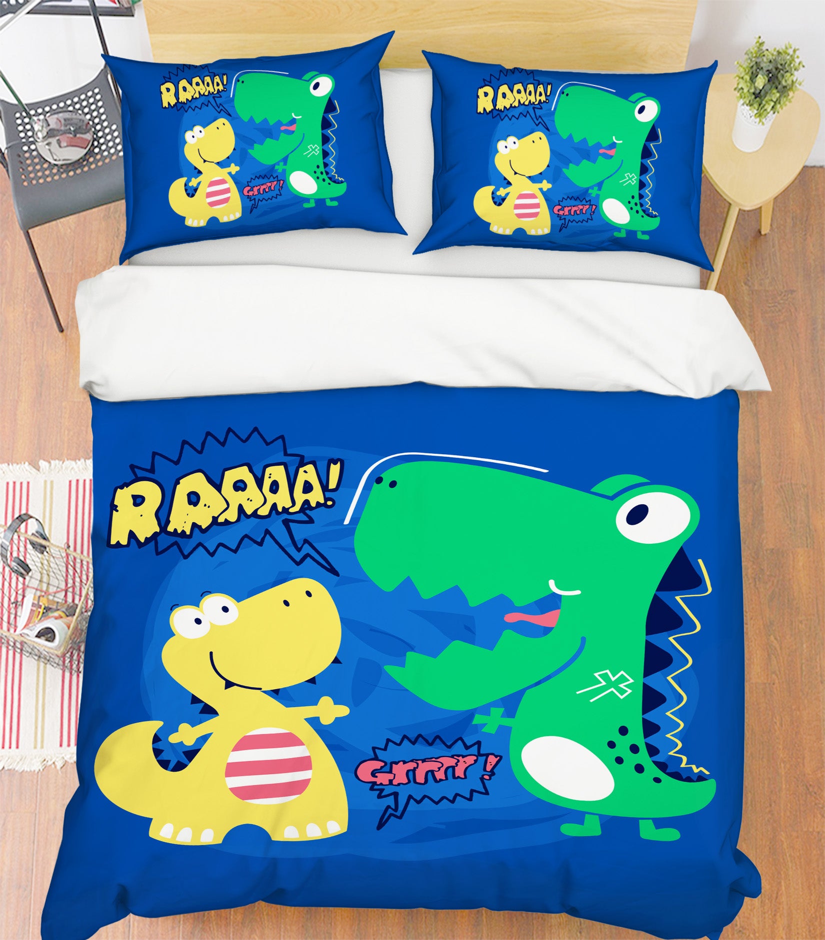 3D Cartoon Dinosaur 67003 Bed Pillowcases Quilt