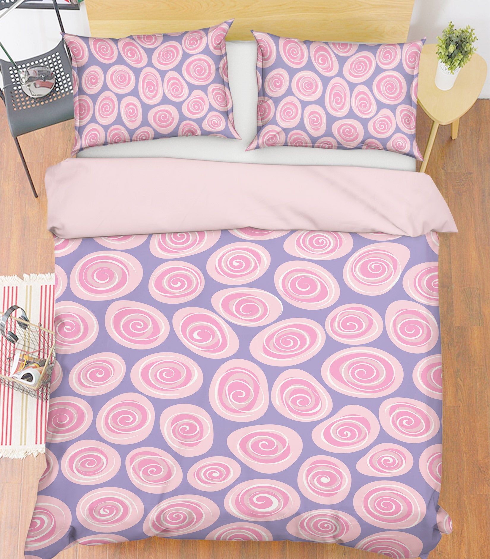 3D Pink Circle Flowers 109133 Kashmira Jayaprakash Bedding Bed Pillowcases Quilt
