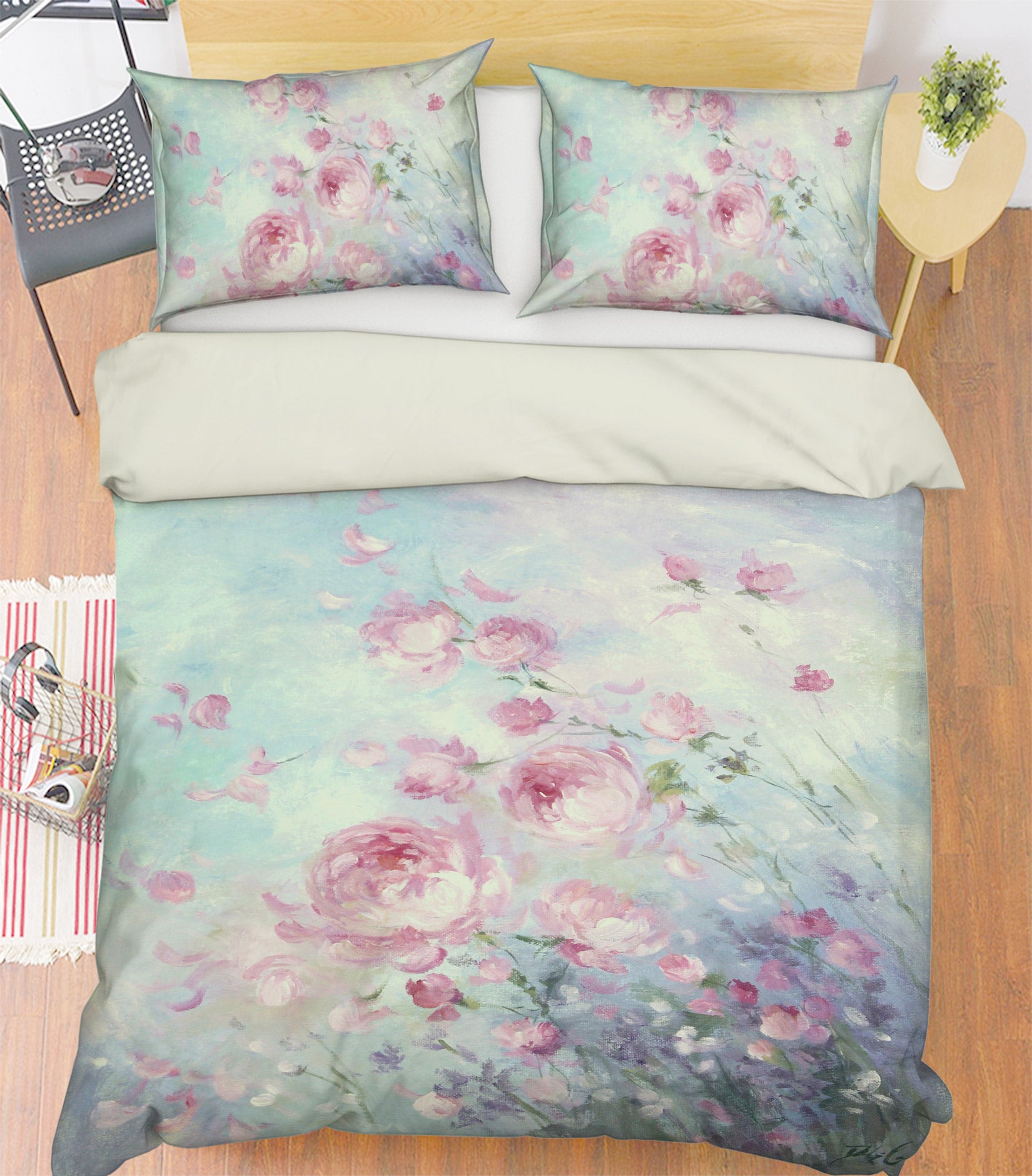 3D Flower Bush Petals 2085 Debi Coules Bedding Bed Pillowcases Quilt