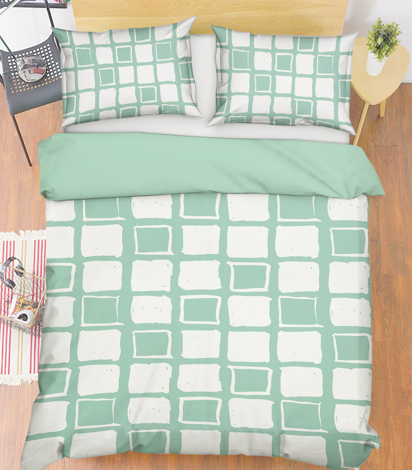 3D Green Square 10970 Kashmira Jayaprakash Bedding Bed Pillowcases Quilt